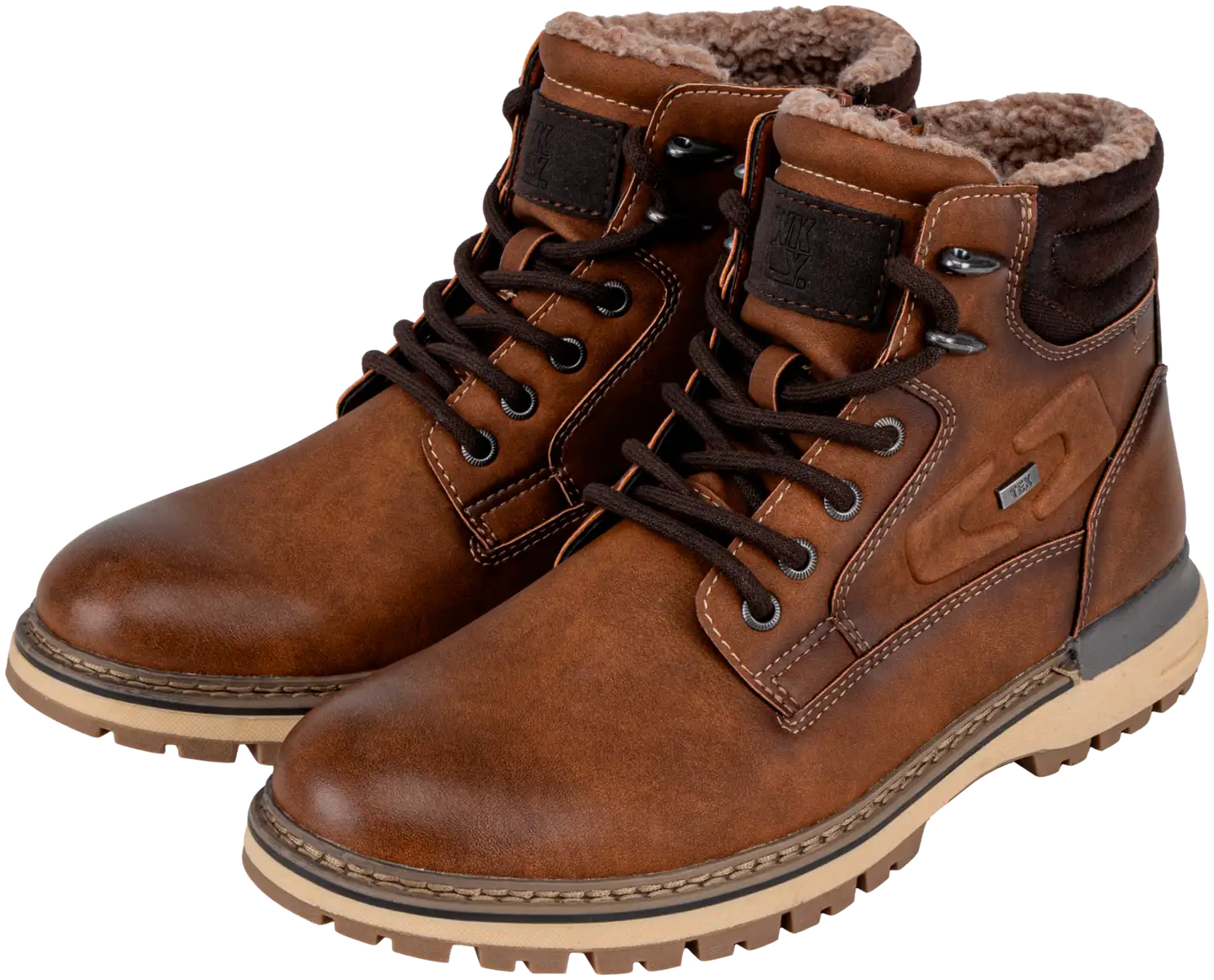WKLY. miesten talvinilkkurit Huberta Mid Brown - COGNAC - 1