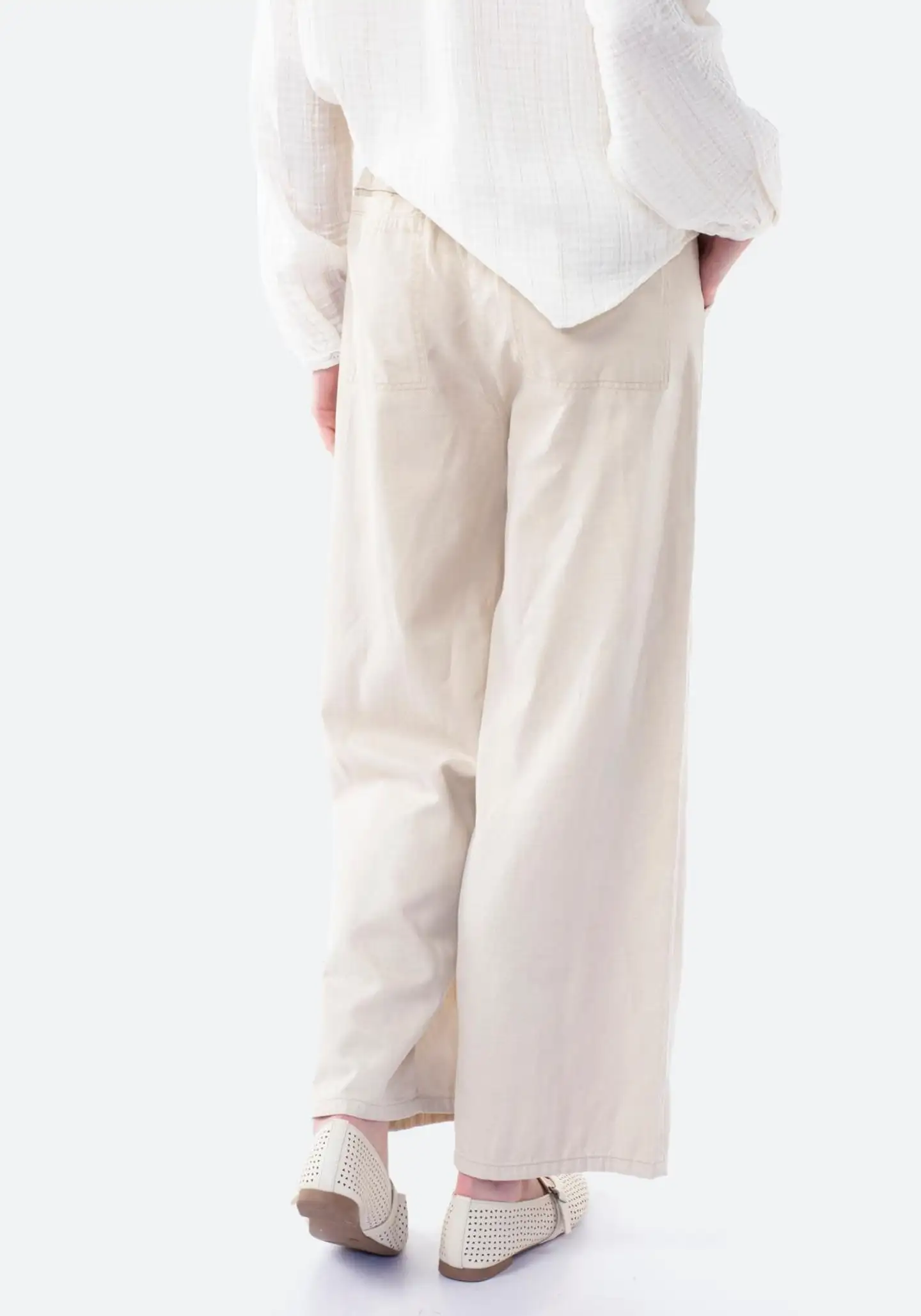 TEX naisten twillhousut I274501 - BEIGE - 2