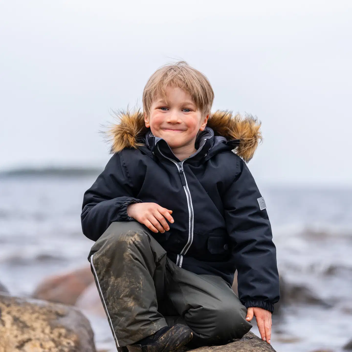 HC Outwear lasten vedenpitävä toppatakki Gast - Black - 5