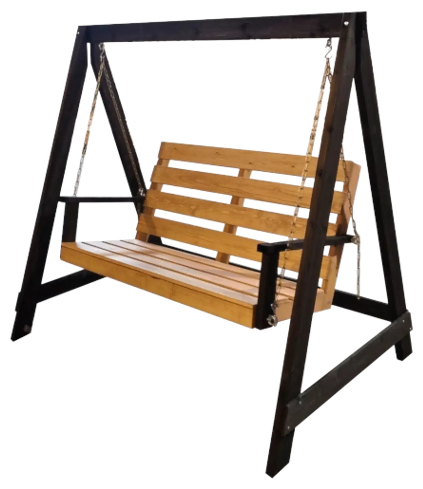 Parveke-keinu 2-istuttava, kuulto musta/ tatti - 1