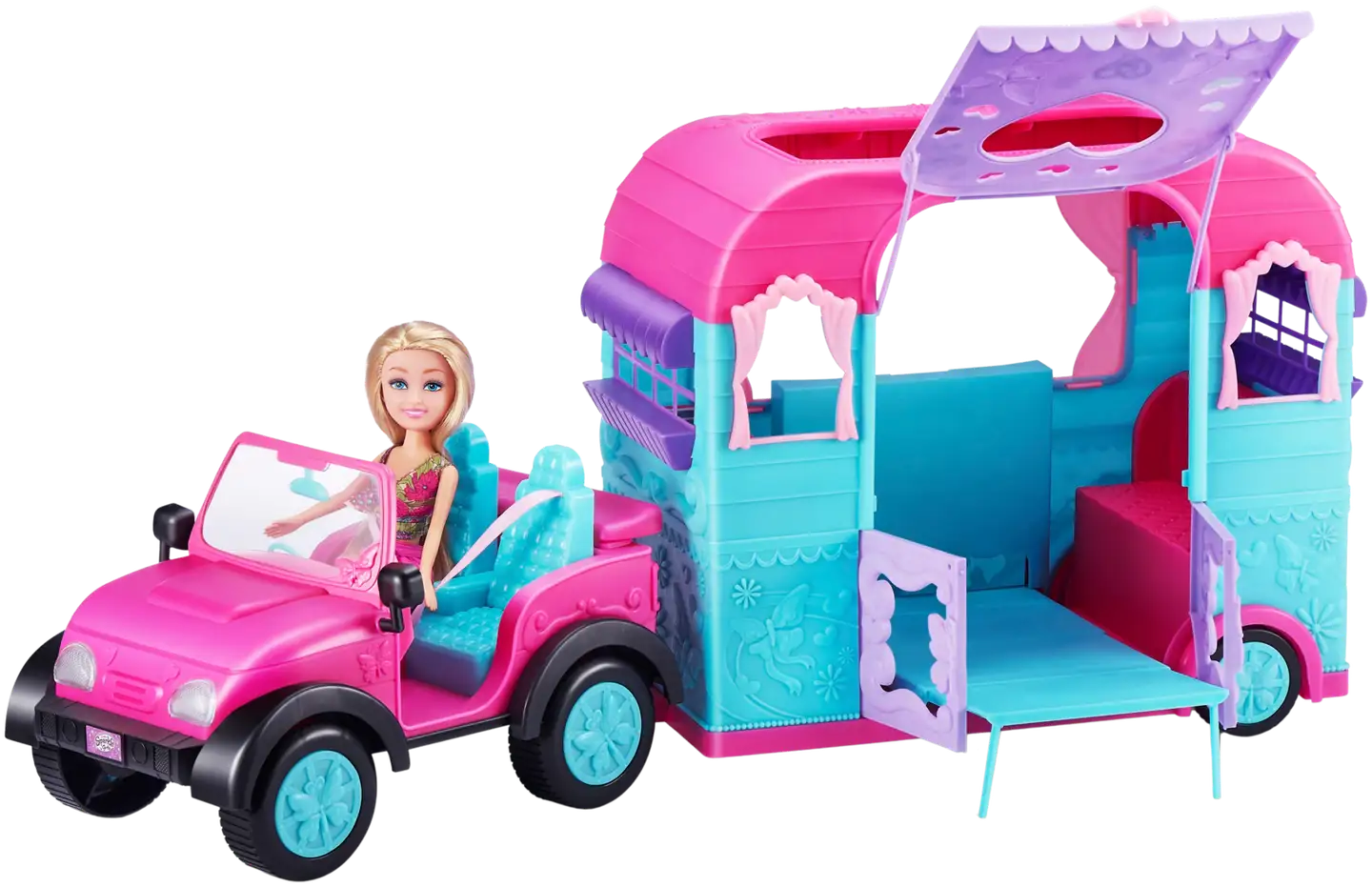 Lifestyle 10.5" Doll With Jeep & Caravan - 4