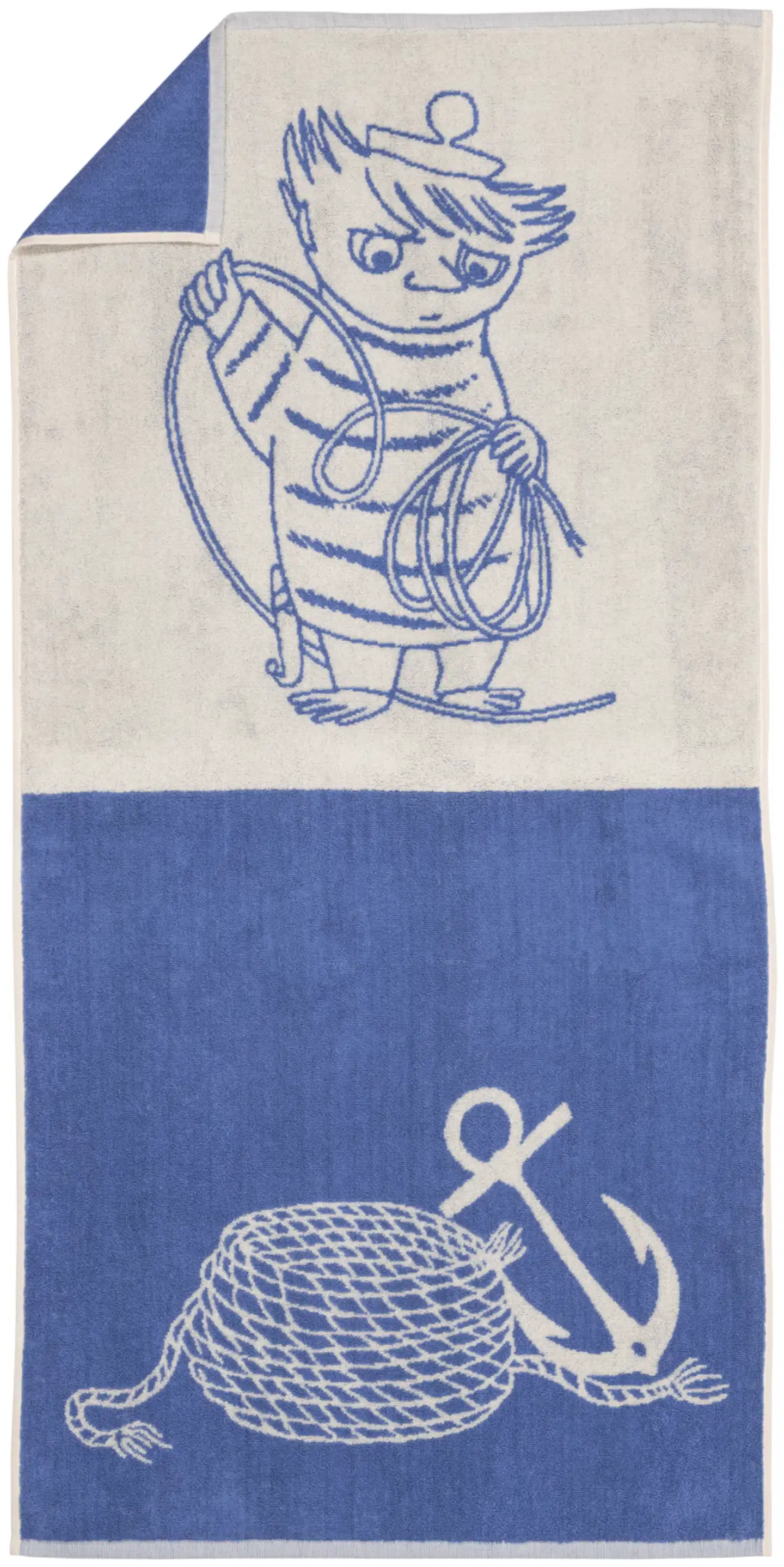 Moomin Arabia Muumi kylpypyyhe 70x140cm Tuu-Tikki sininen GOTS