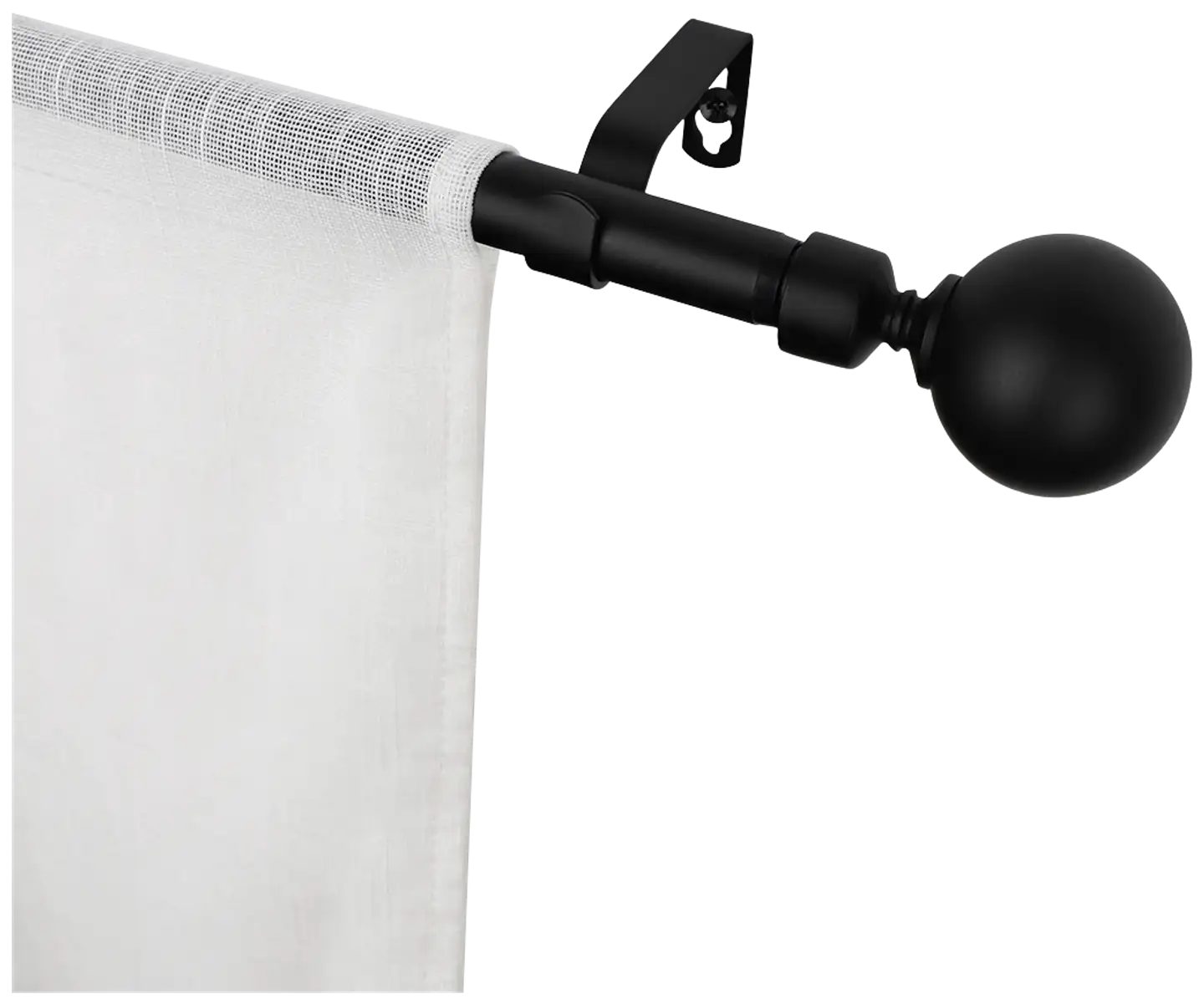 Ihanin verhotanko Mira mattamusta 160-310cm 16/19mm - 1