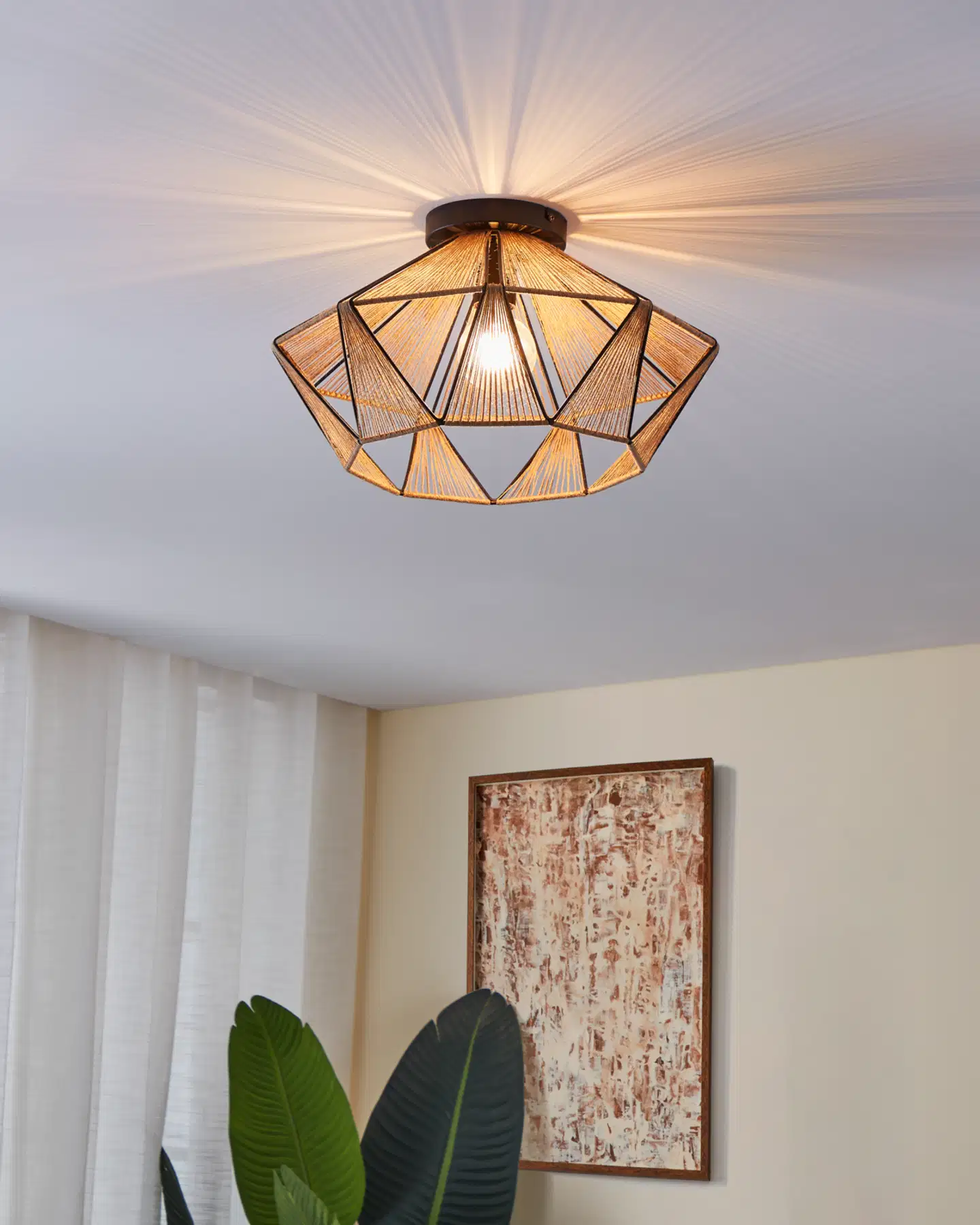 EGLO Kattovalaisin Adwickle 40W Ø44,5cm köysi/musta - 5