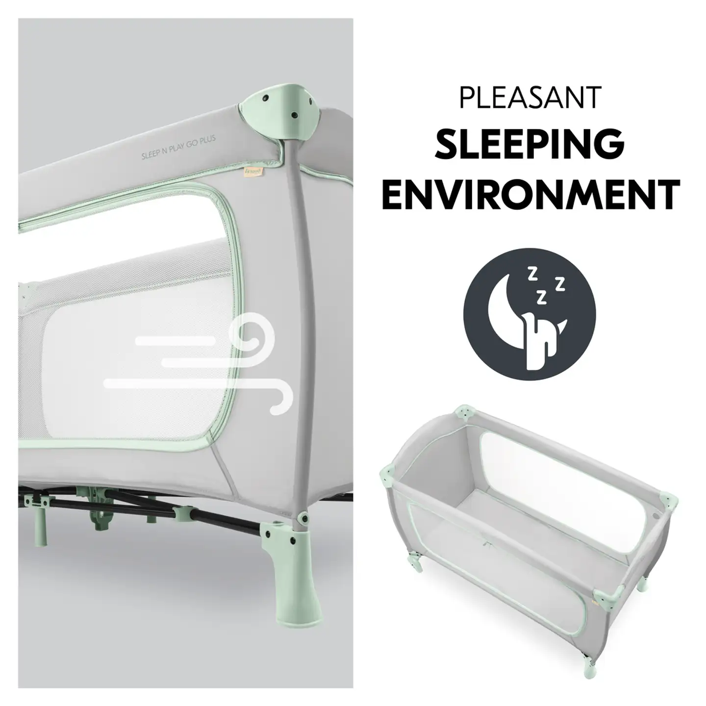 Hauck matkasänky Sleep N Play Go Plus minttu - 13