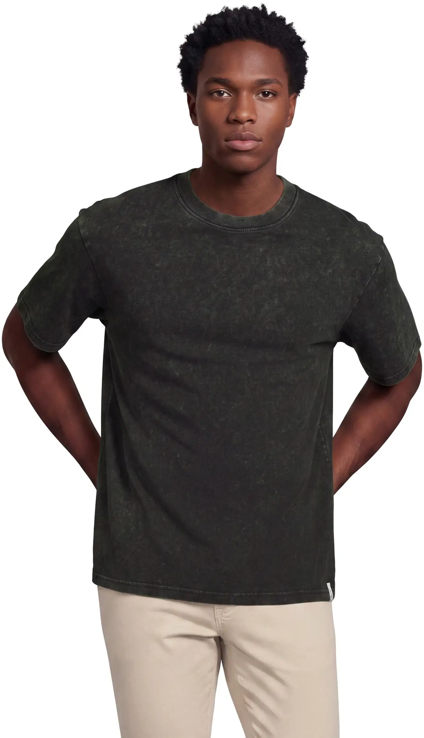 WKLY. miesten T-paita kulutuspesu, oversize 195W482406 - Black - 1