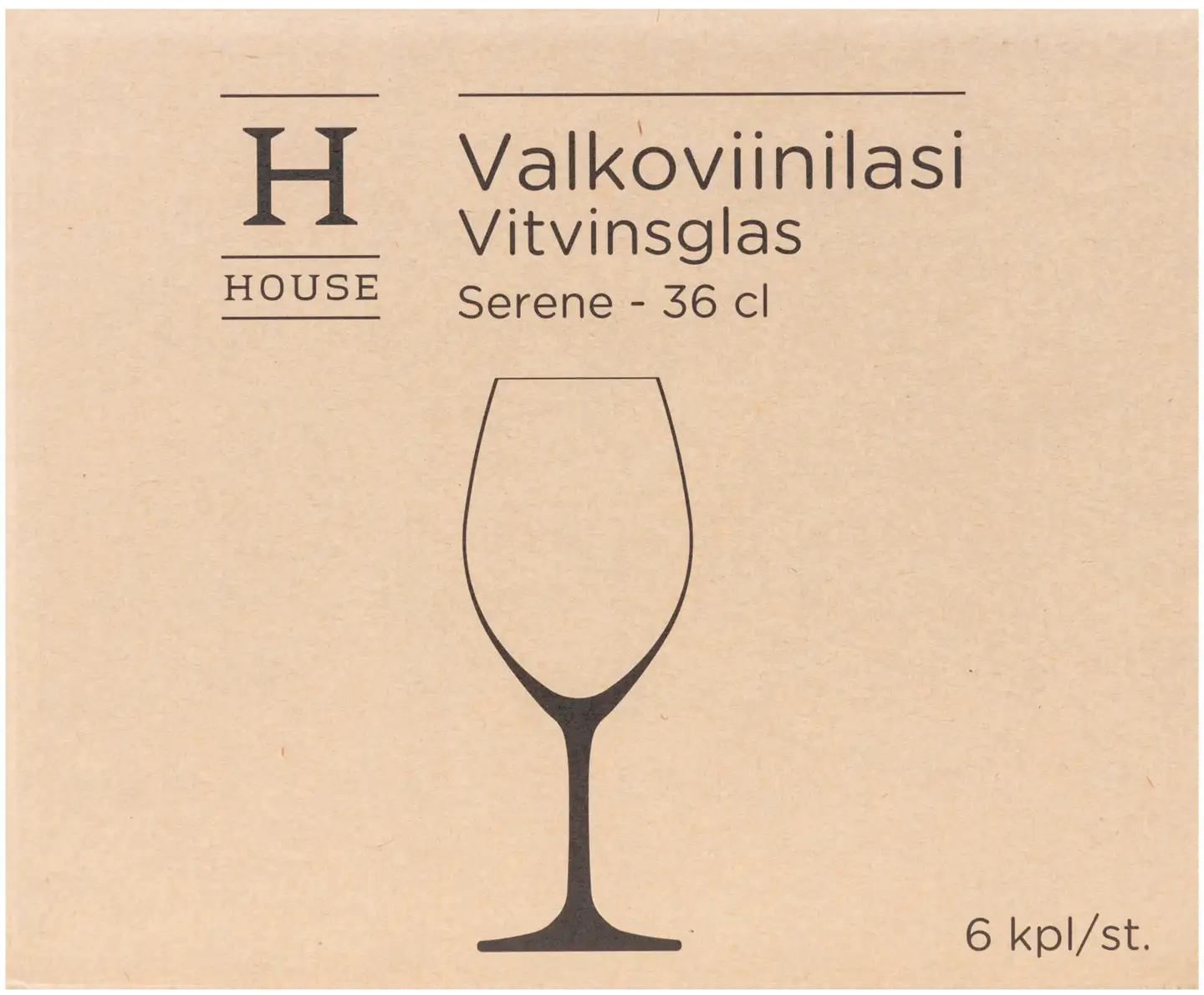 House valkoviinilasi Serene 36 cl 6-pack - 3