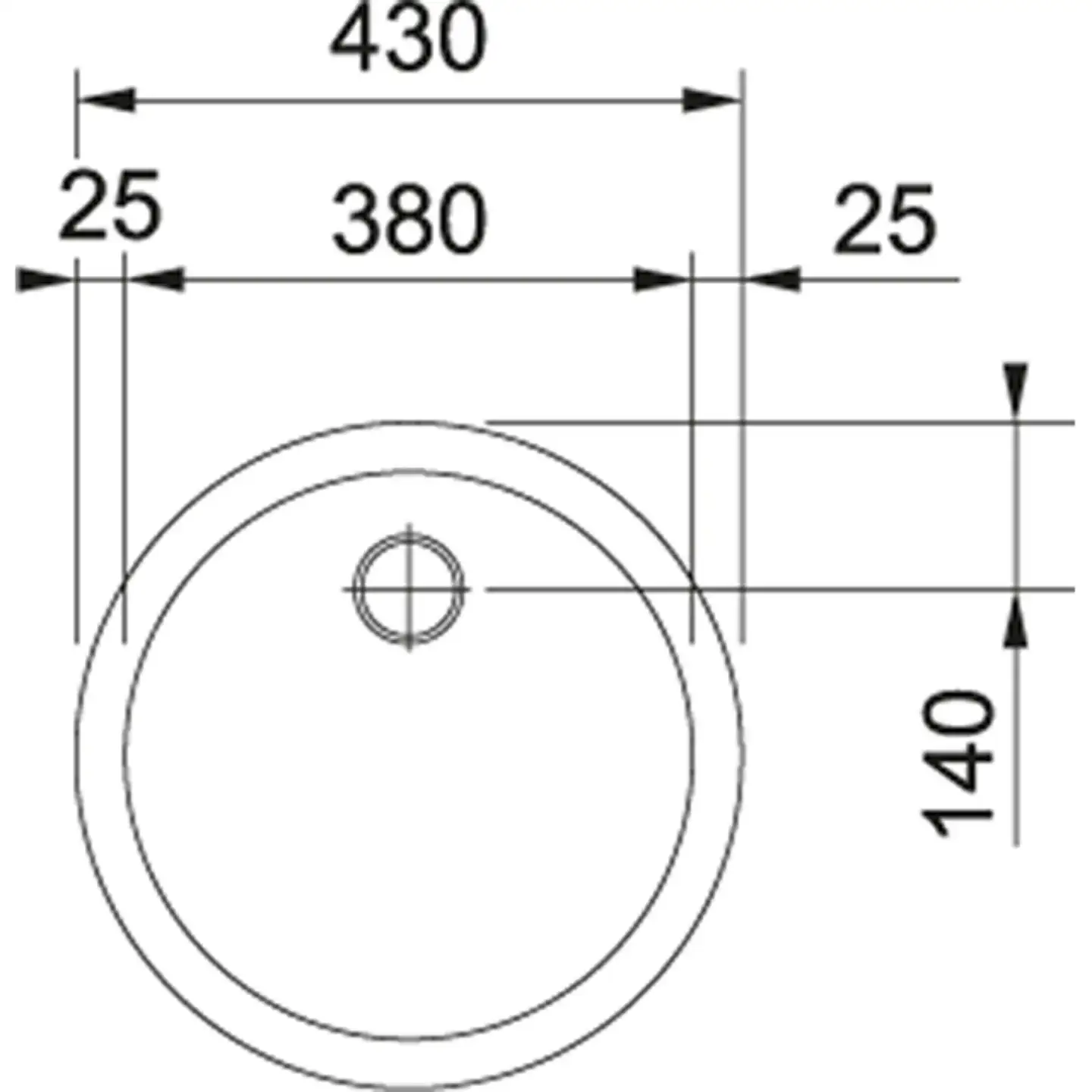 FRANKE Pesuallas Rotondo Rax 610 upotettava allas - 2