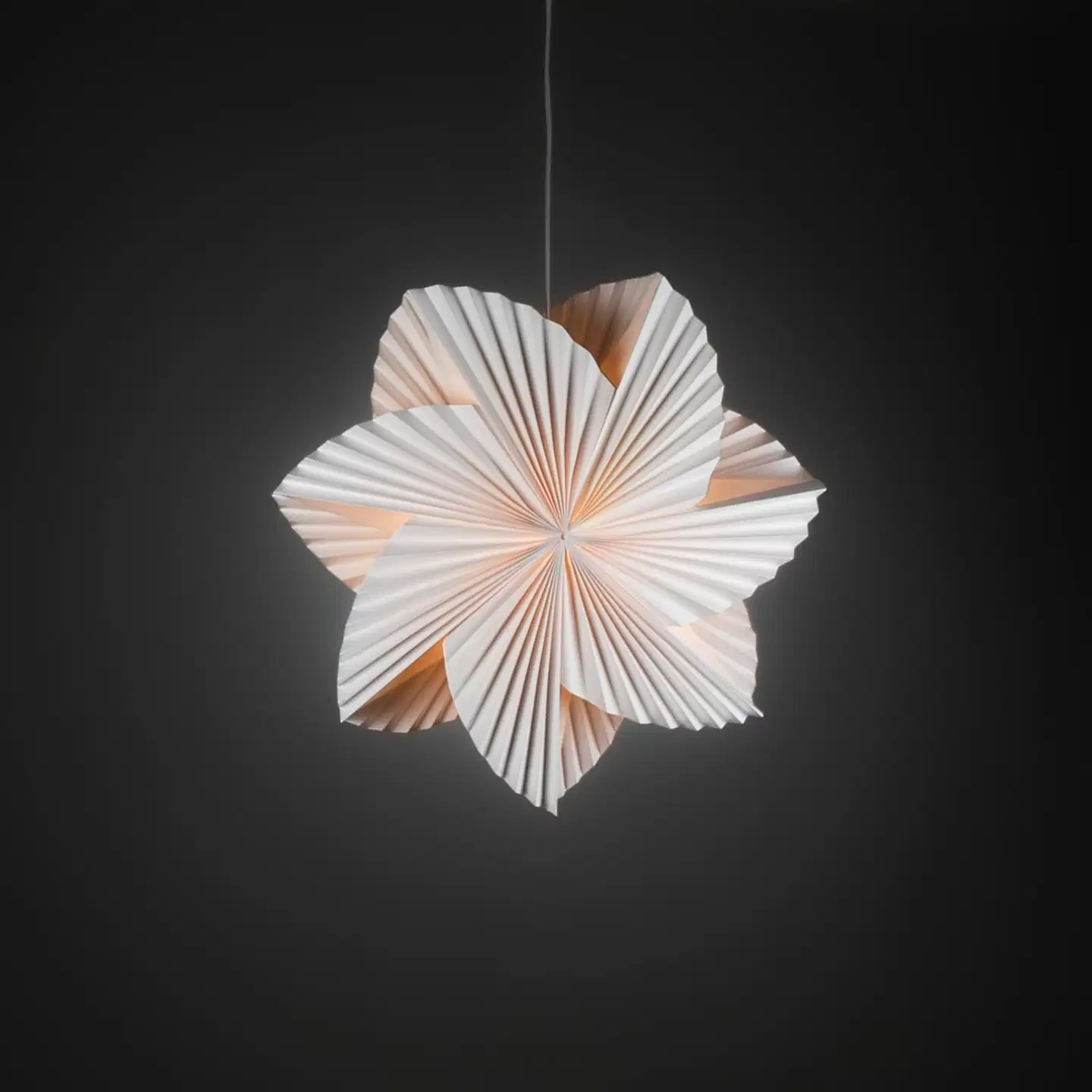 Konstsmide Paperitähti 5948-200, Hyrrä  60Cm Valkoinen, E14 sis. johtosarjan - 2