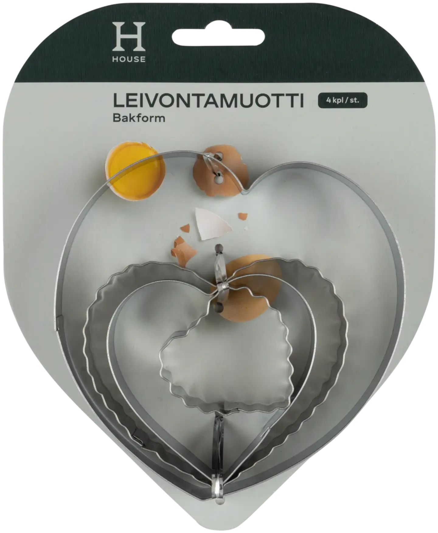 House leivontamuottisetti Sydän 4 kpl