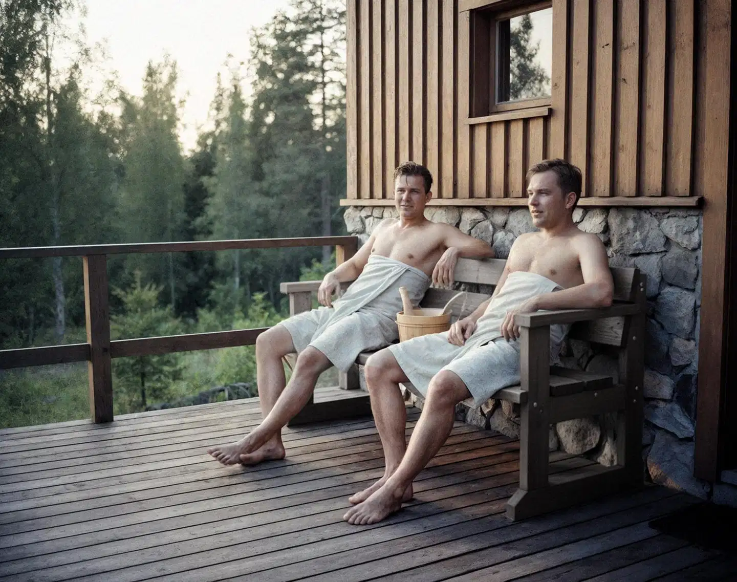 Jämäkkä penkki käsinojilla, vaalean harmaa, 178x61x82 cm - 4