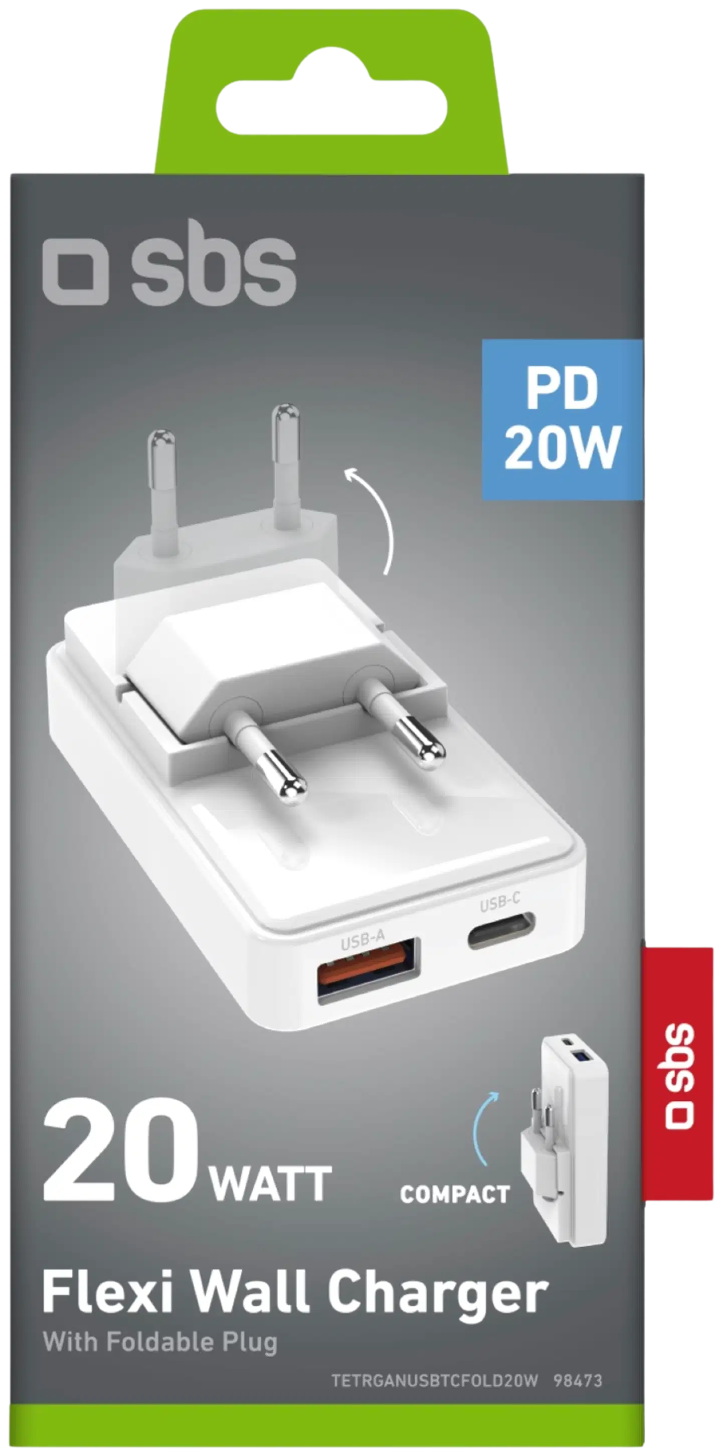 SBS seinälaturi taittuva Gan 20 W - 2