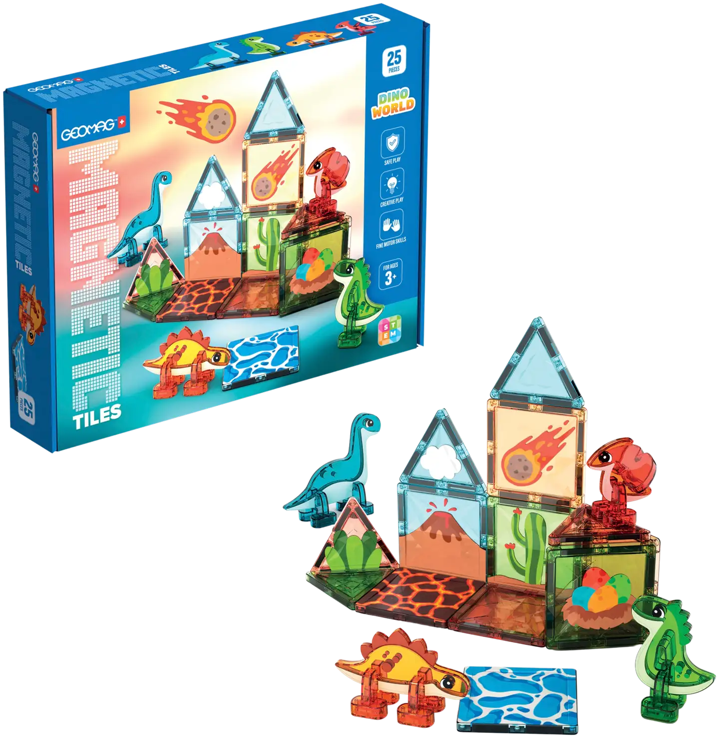 Geomag Magnetic Tiles Dino World - 1