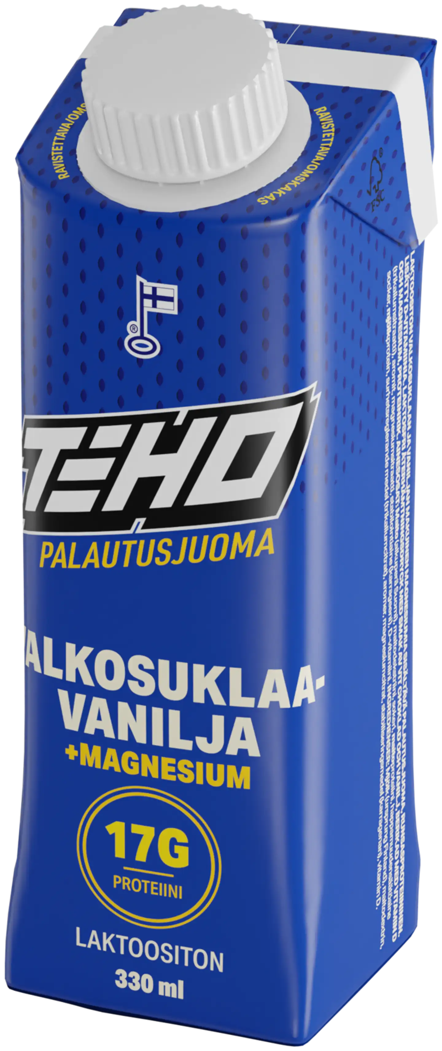 TEHO Valkosuklaa-Vanilja + Mg palautusjuoma 0,33 l