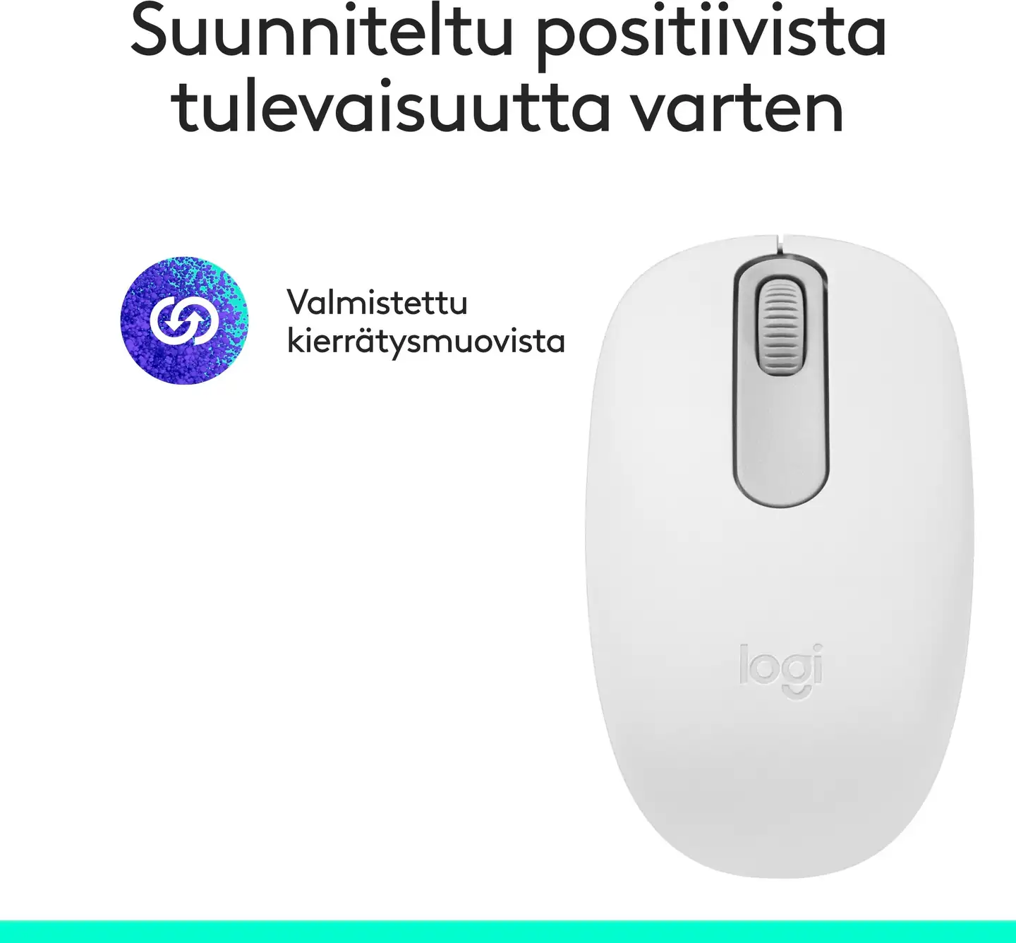 LOGITECH M196 Bluetooth Mouse - Off White - 2