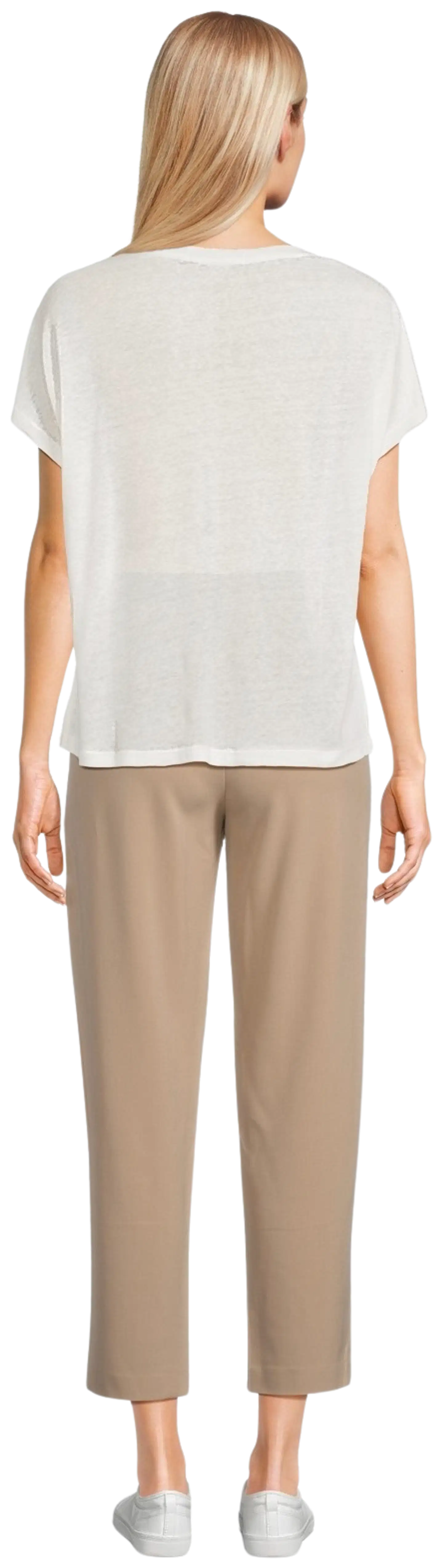 London Fog naisten trikoopusero pellavasekoitetta 213L261705 - Cloud dancer - 3