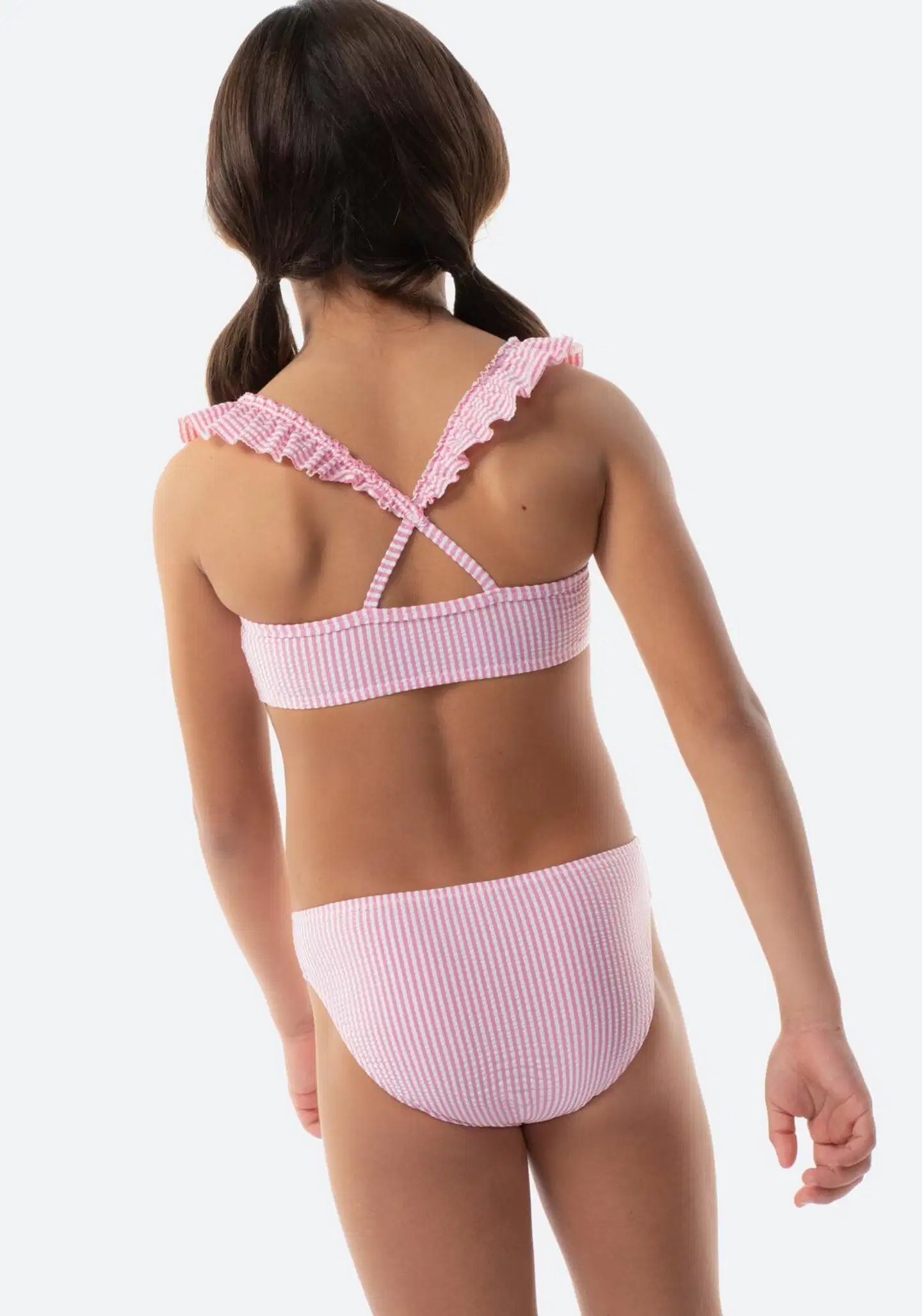 TEX lasten bikinit pinkkiraita I276826 - WHITE 4 - 2
