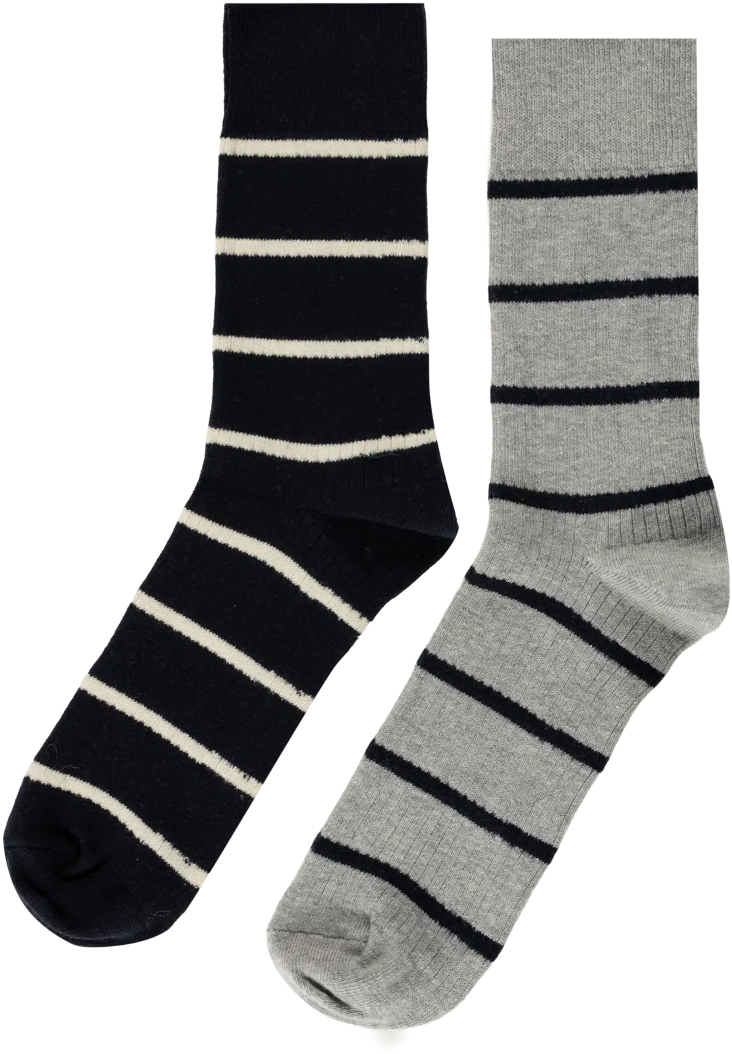 WKLY. miesten nilkkasukat raita 193W322608 2-pack - Navy/lt gray - 1