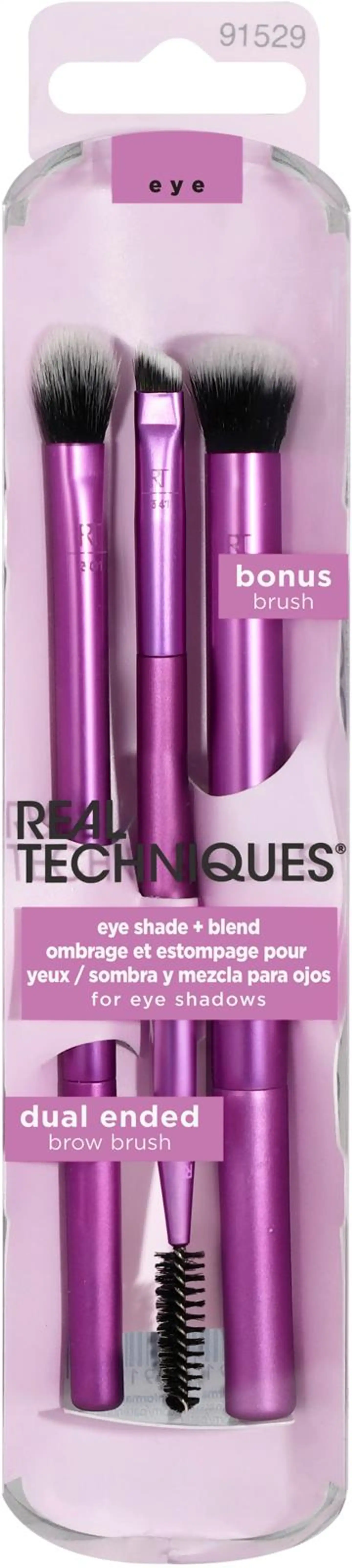 Real Techniques Eye Shade + Blend - luomivärisivellintrio - 2