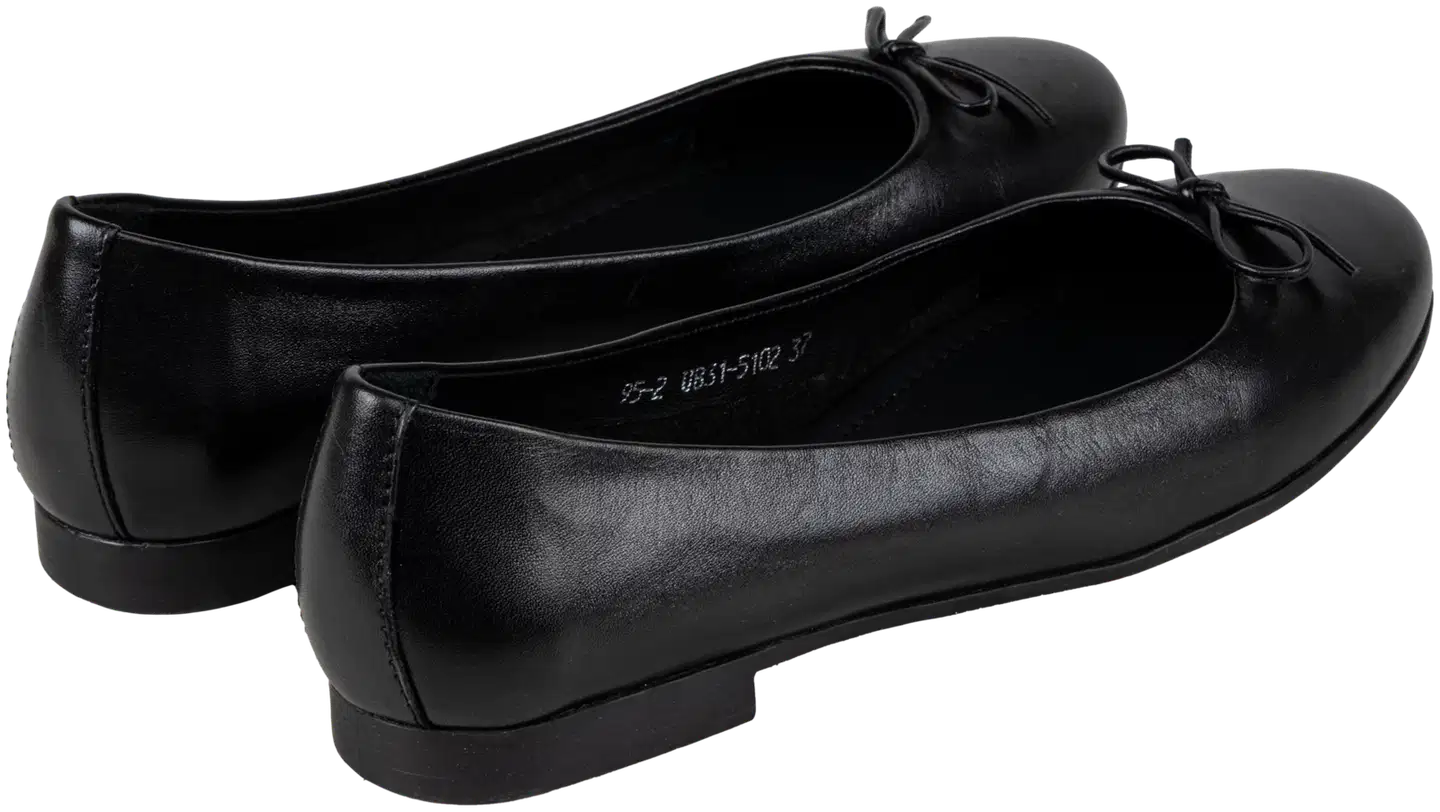 House naisten nahkaiset ballerinat Nora UB31-5102 - BLACK - 2