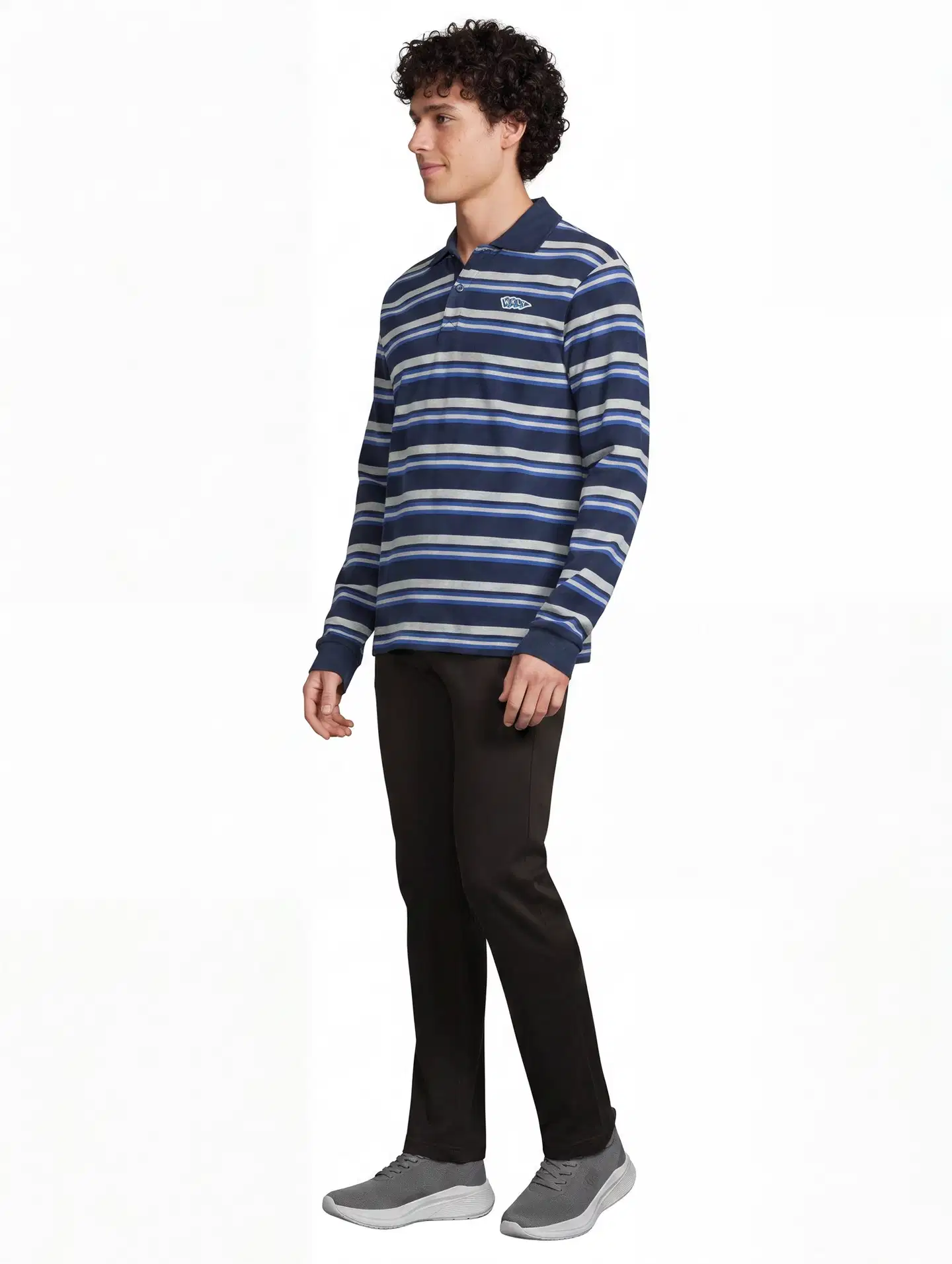 WKLY. miesten raitatrikoopusero 195W252605 - Navy - 4