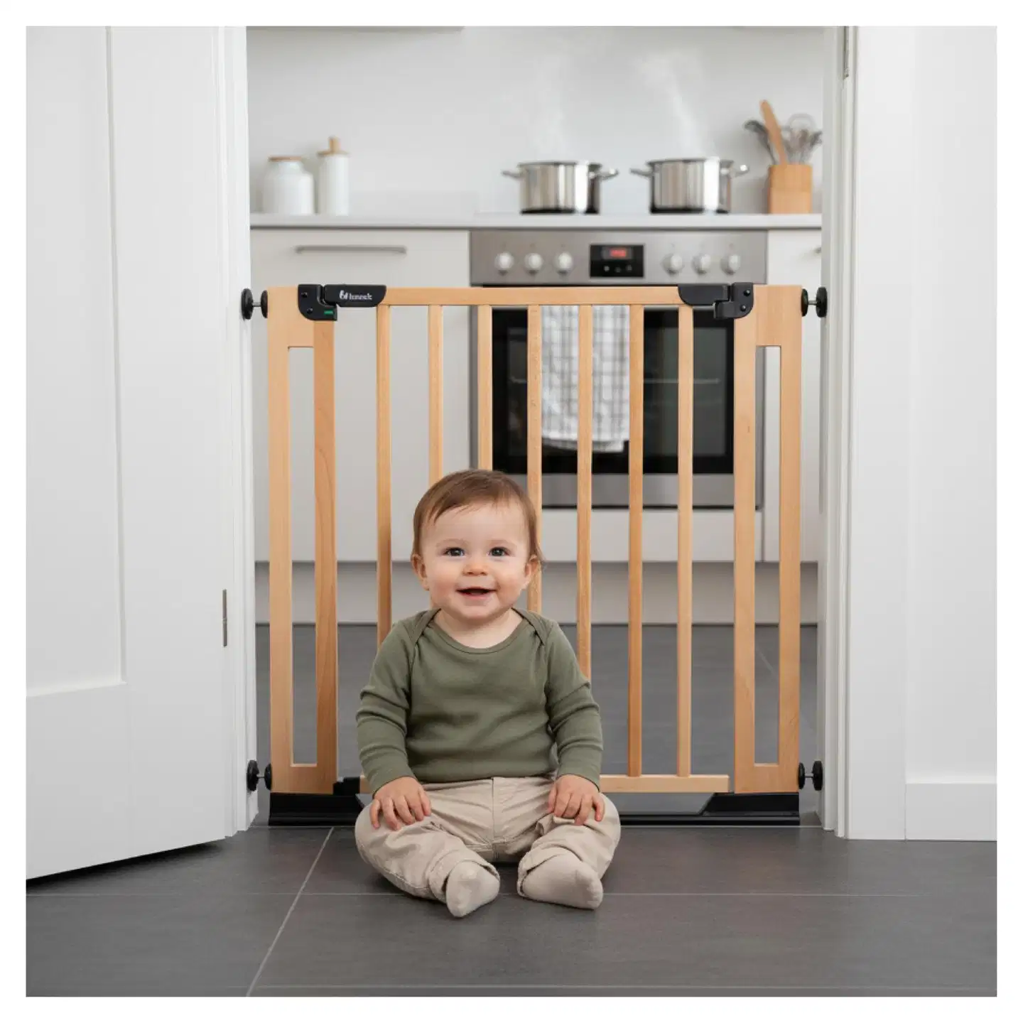 Hauck turvaportti puinen Clear Step Easyclose - 9