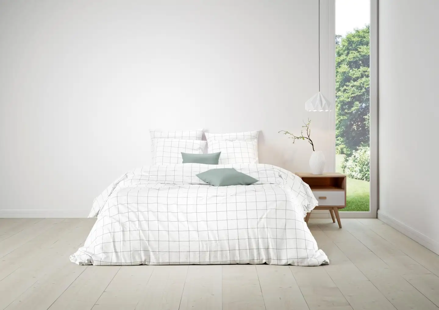 mistral Home pussilakanasetti Oslo 150x210 cm, musta-valkoinen - 2