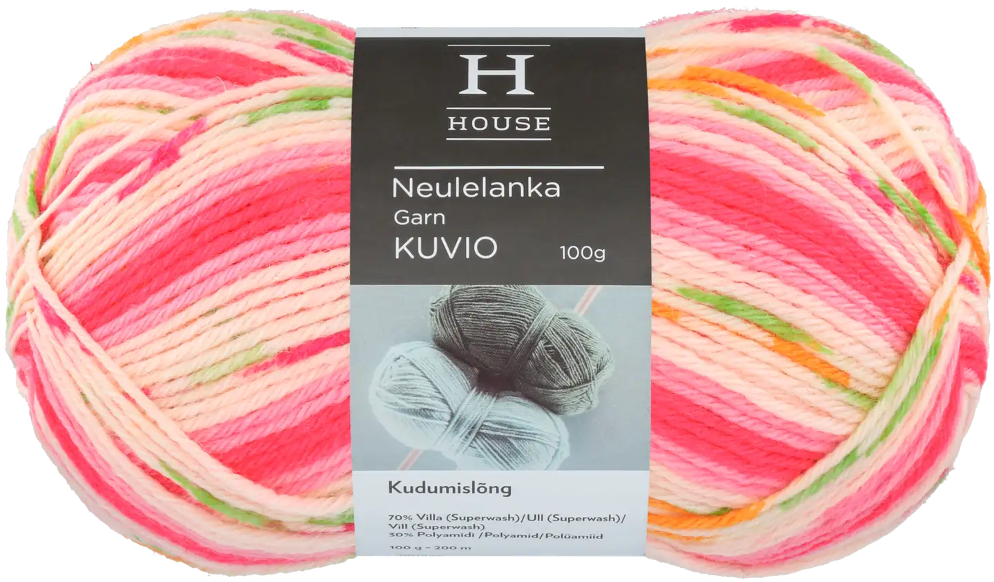 House lanka villasekoite Kuvio 100 g Pink/white/lt.green 81062