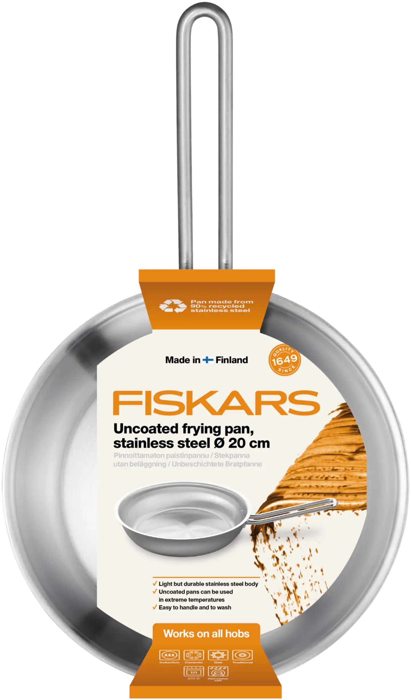 Fiskars Paistinp.20cm pinnoittam. teräs - 4