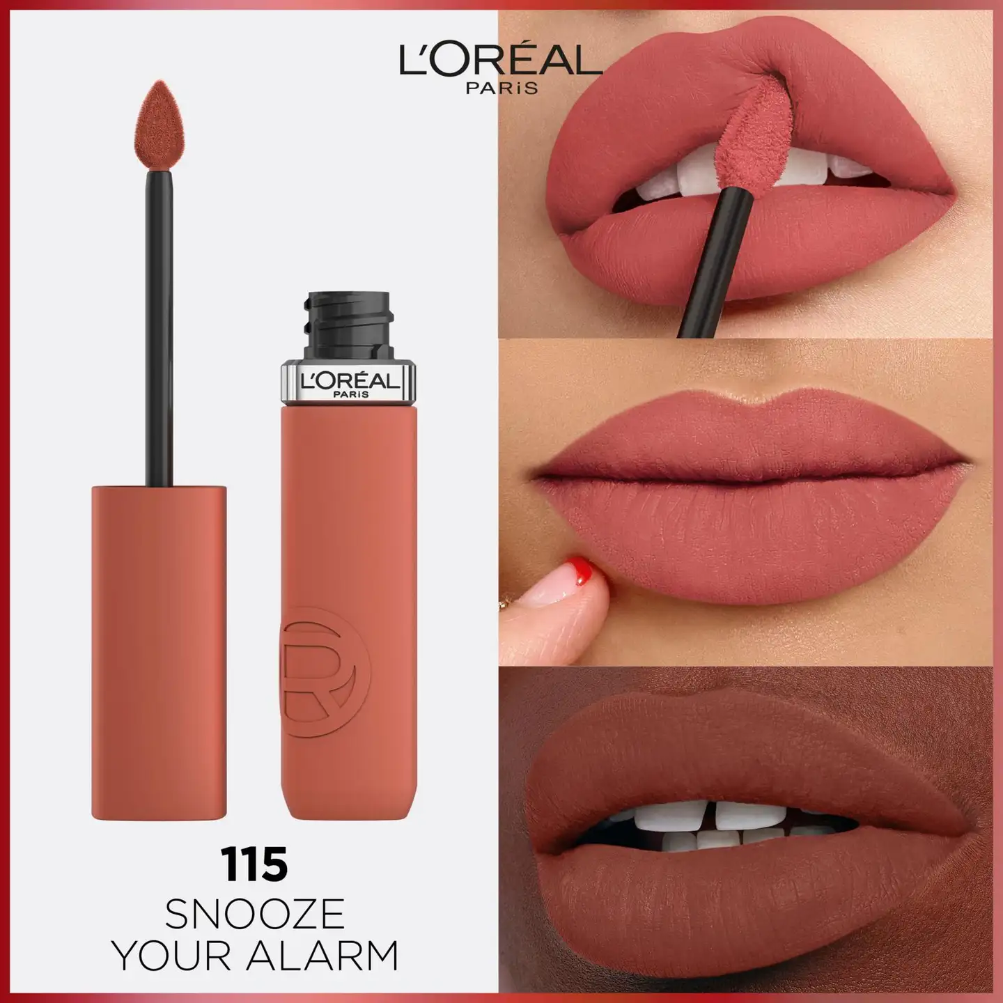 L'Oréal Paris Infaillible Matte Resistance 100 Fairytale  huulipuna 5ml - Snooze Your Alarm - 3