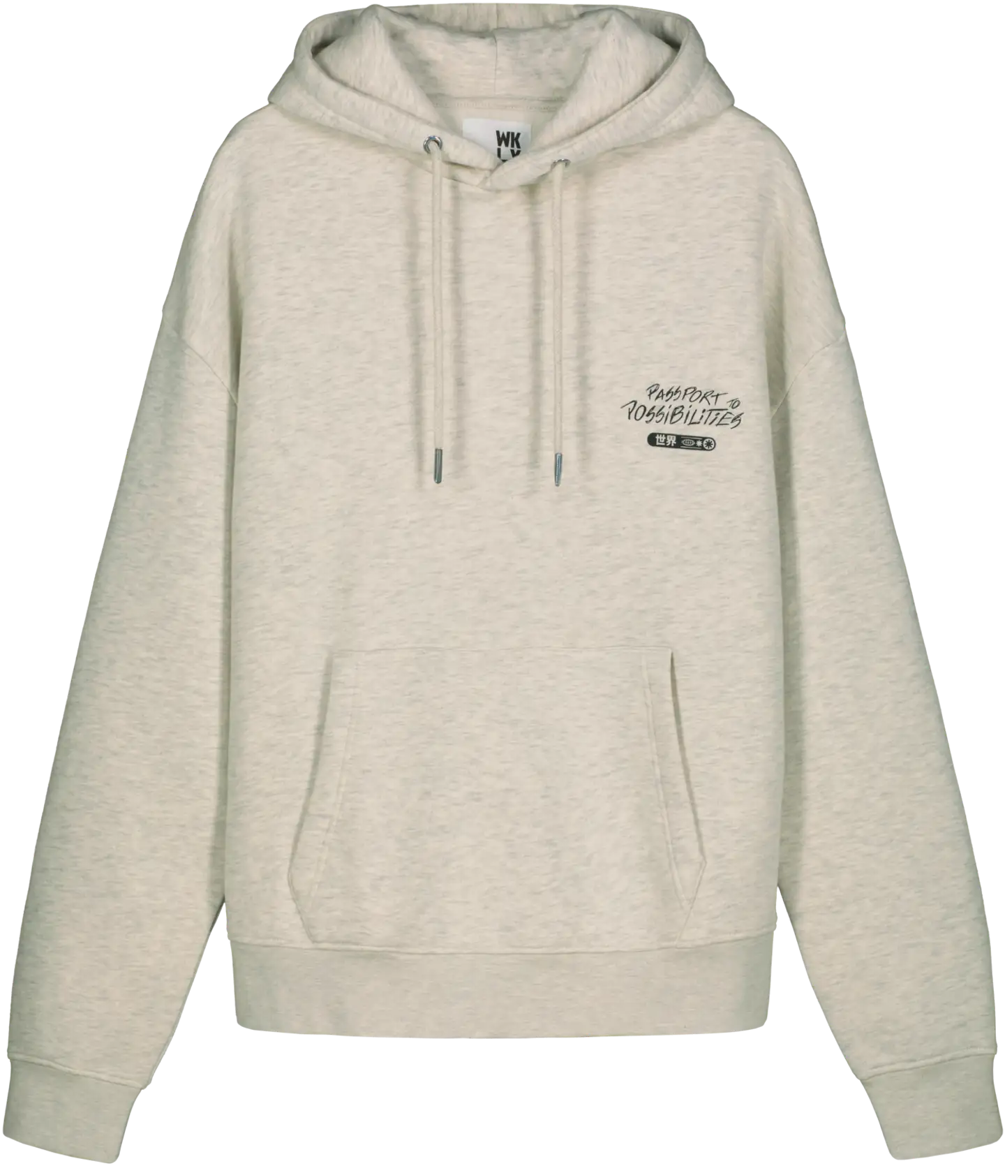 WKLY. miesten collegehuppari Wanderlust - Light heather grey - 1