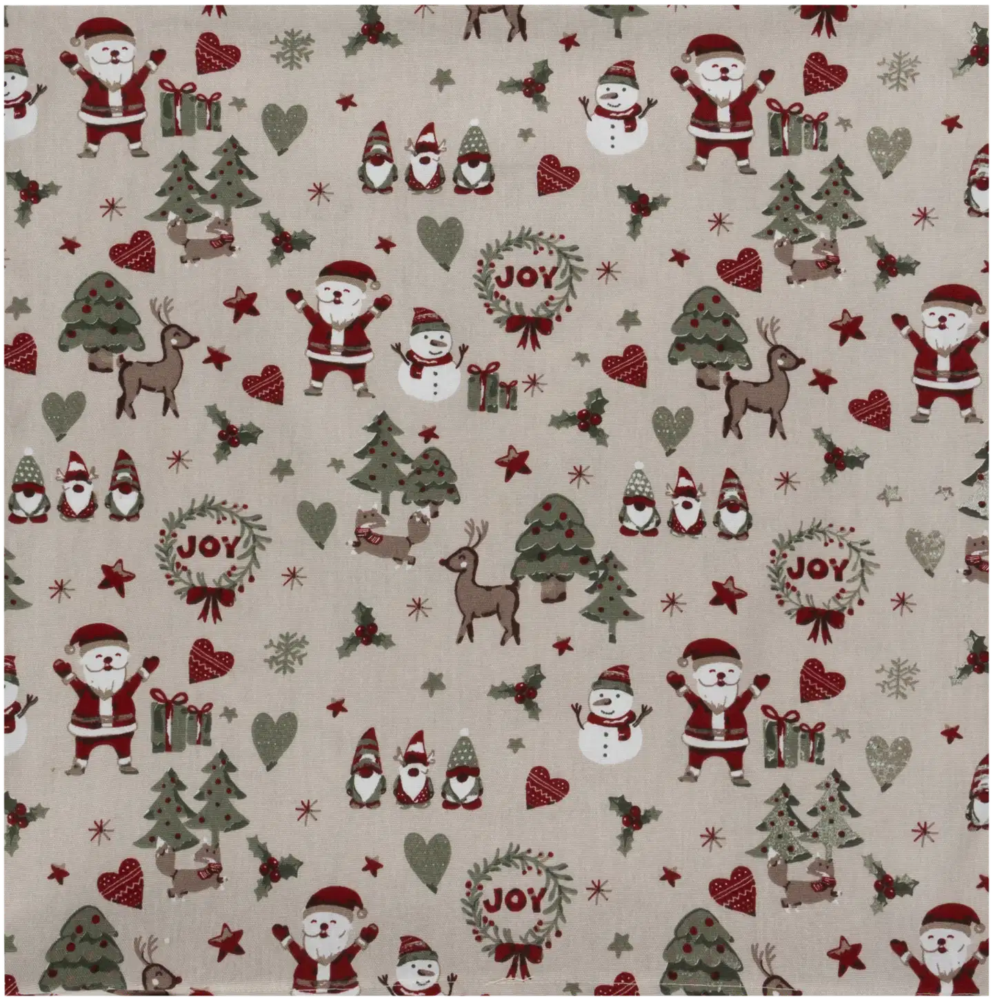 House sisustustyynynpäällinen Christmas Santa 50x50 cm harmaa/vihreä/punainen/valkoinen - 2