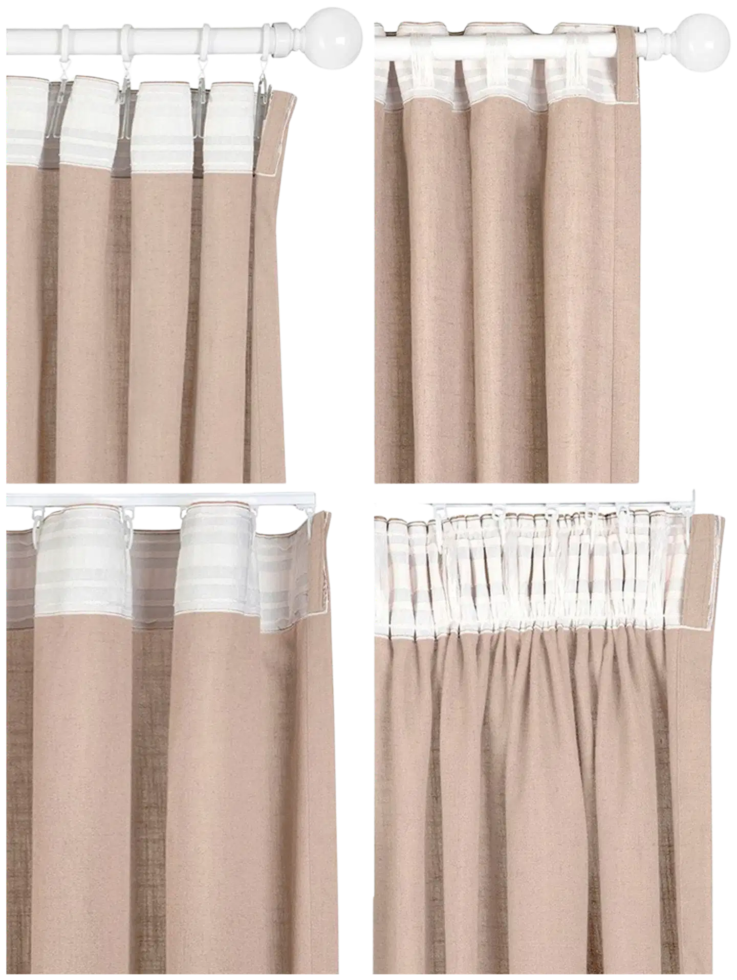 Hasta Lina pellavasekoiteverho, beige - 3