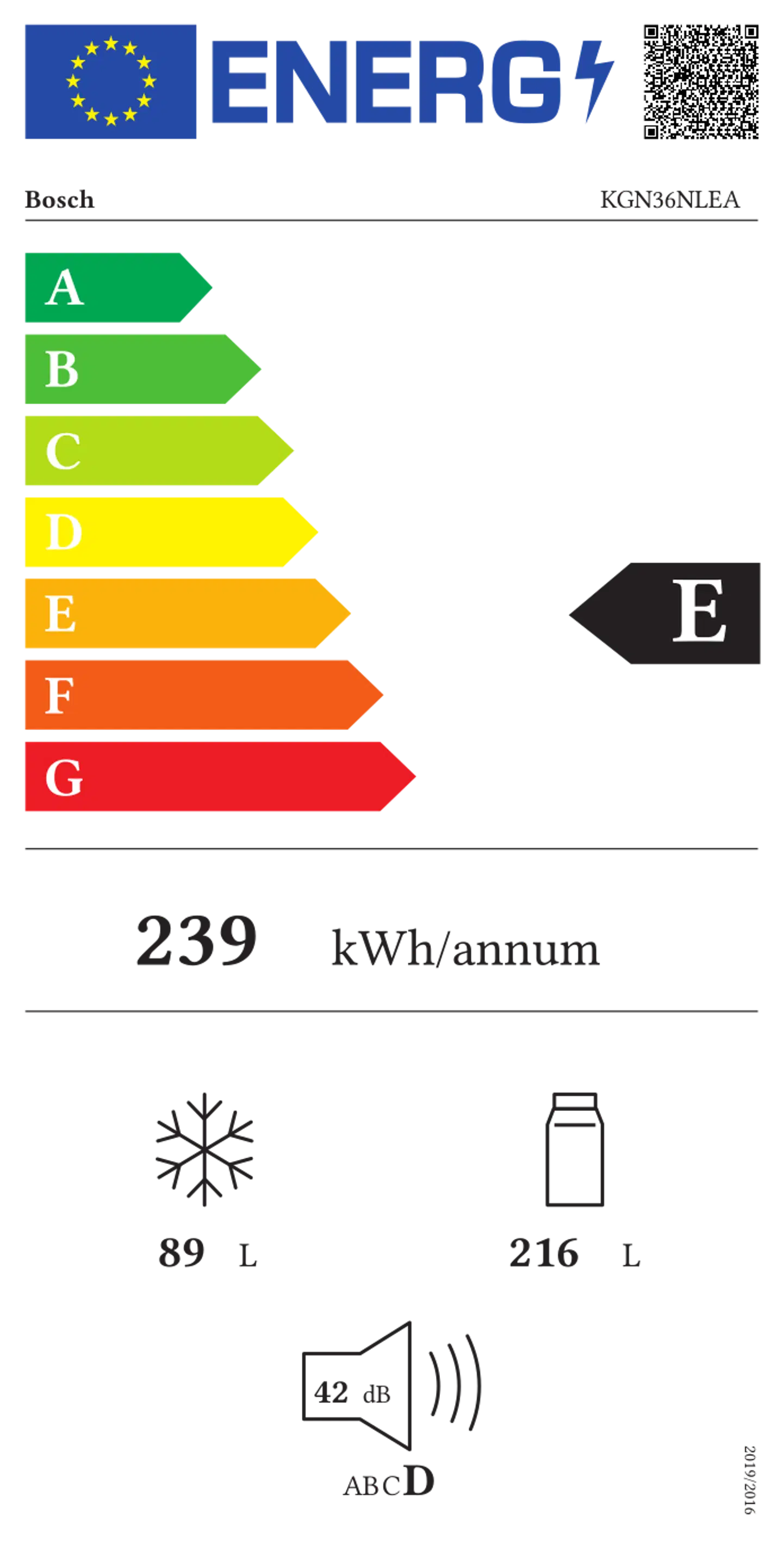 Bosch jääkaappipakastin KGN36NLEA teräs - 3