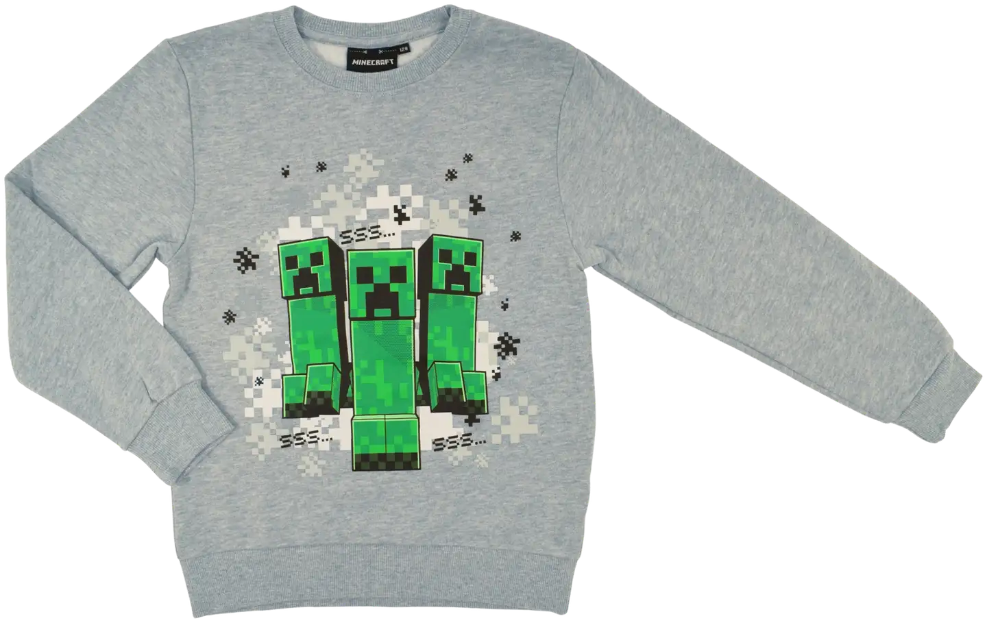 Minecraft nuorten collegepusero - Grey melange