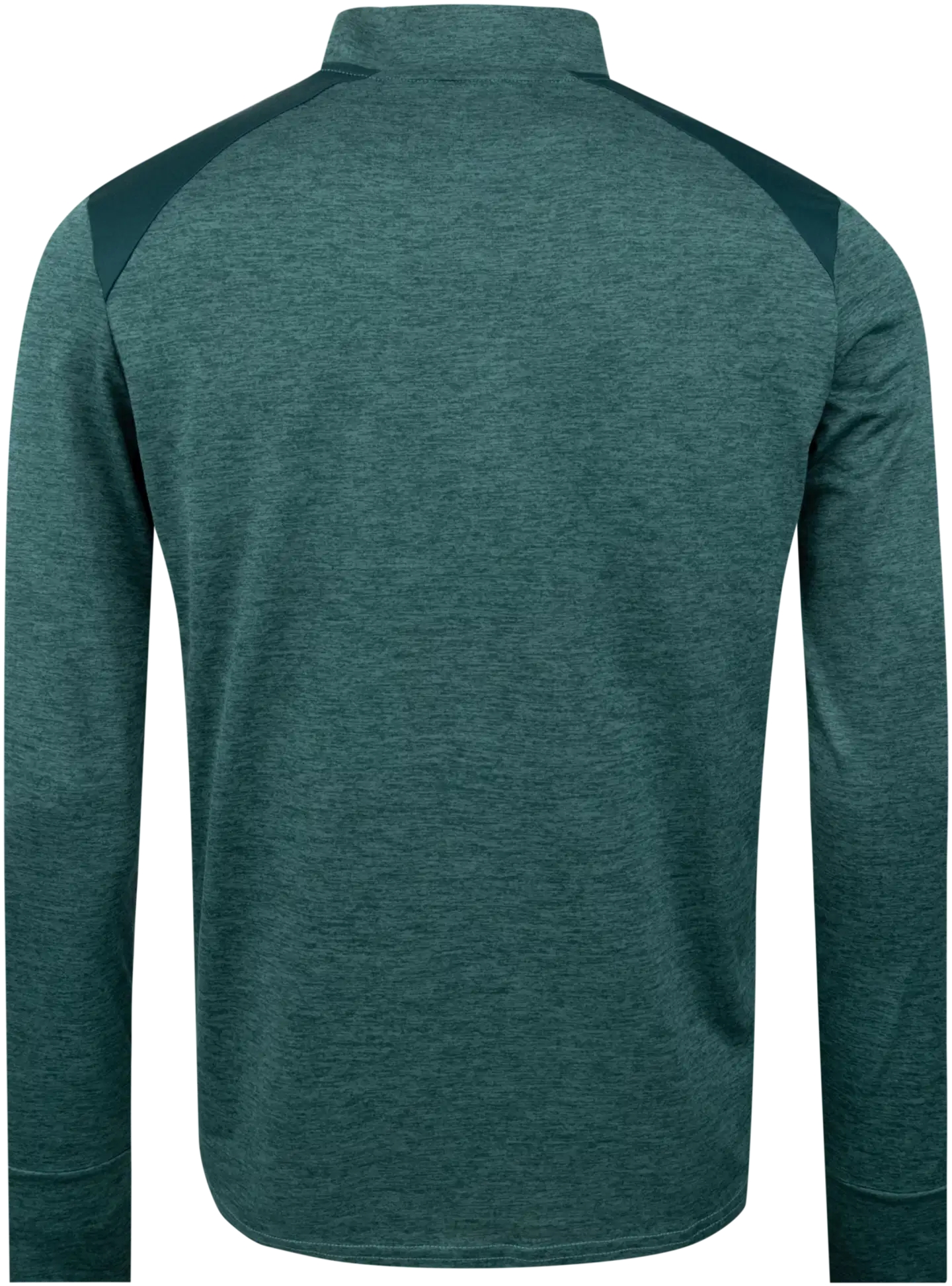 Starter miesten pitkähihainen juoksupaita vetoketjukauluksella SMS26004 - green melange - 2