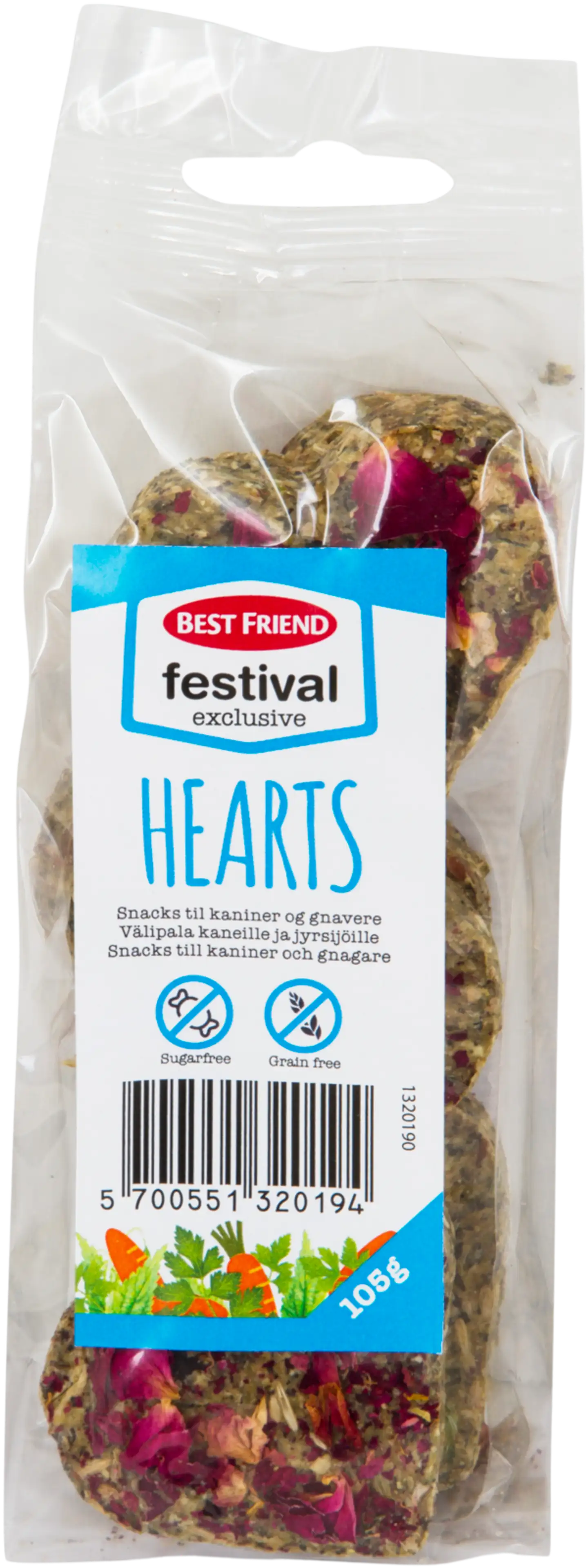 Best Friend Festival Exclusive 105g Sydän-snacksit