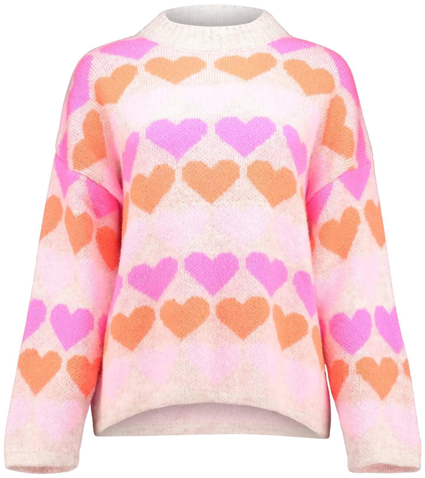 Hailys naisten neule Sa44nna UNF-3305 - beige/pink heart - 1