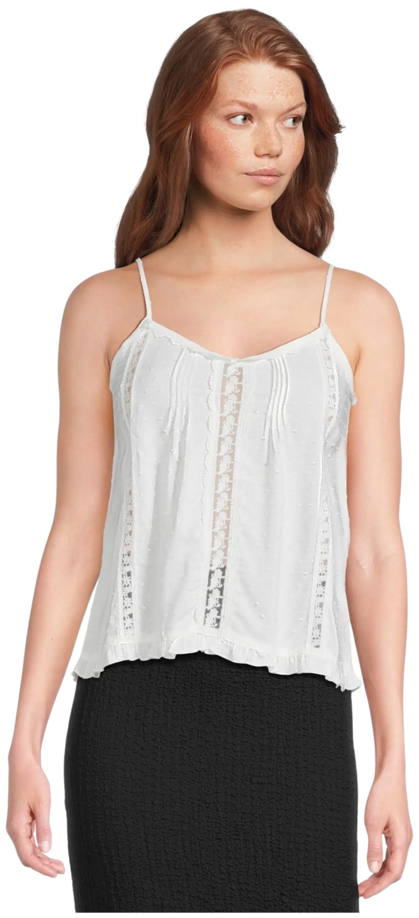 WKLY. naisten toppi pitsisomisteilla 228W160626 - WHITE - 1