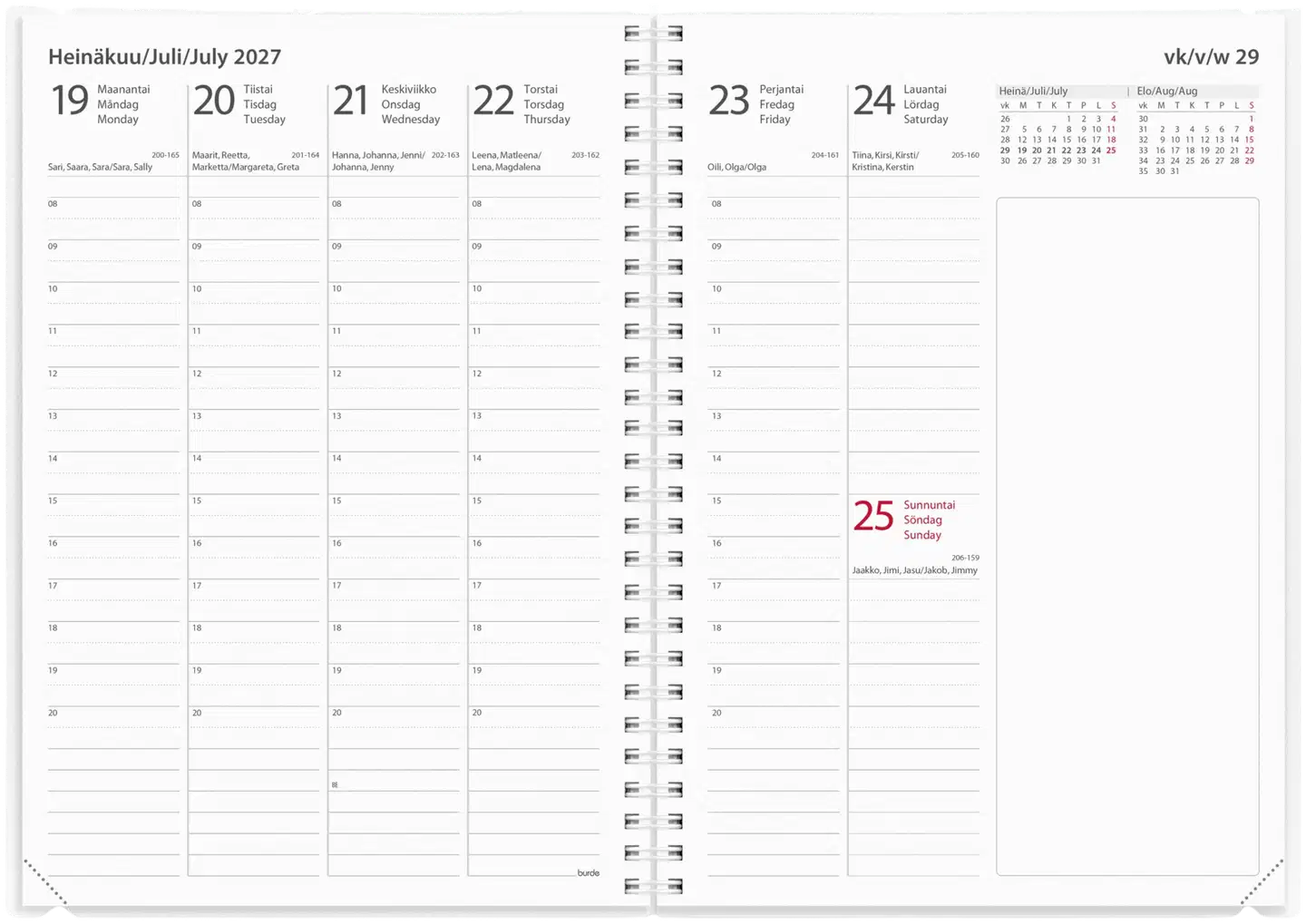 Burde kalenteri Study 4in1 A5 26/27 - 5