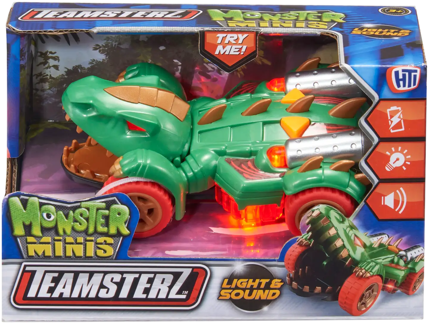 Teamsterz lelu Monster Minis dinoauto valoilla ja äänillä - 3