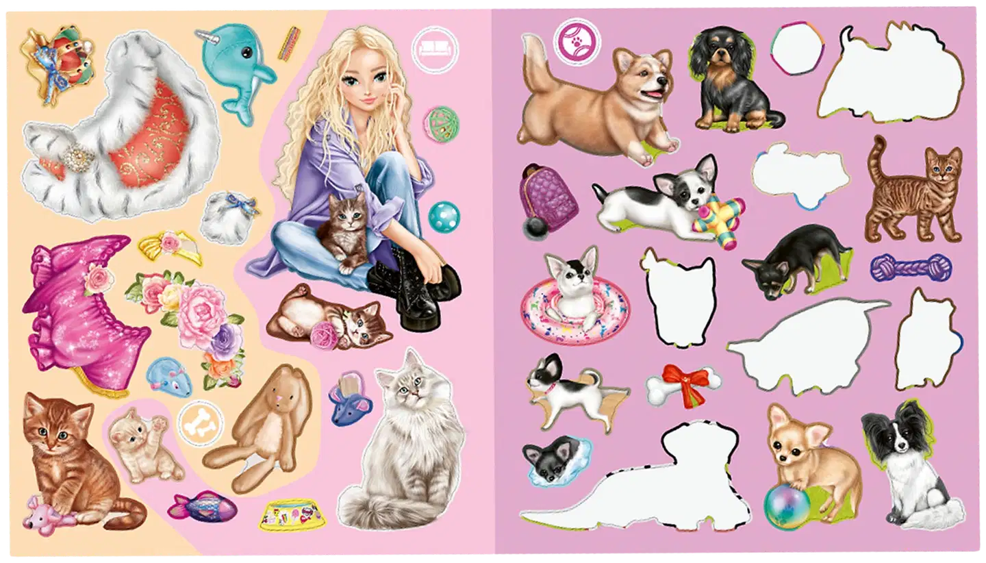 TOPModel stickerworld KITTY and DOGGY - 3