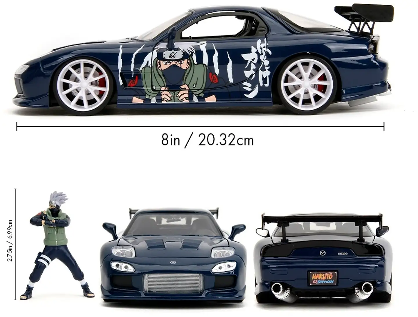 Jada Naruto Shippuden Kakashi Hatake ja 1993 Mazda RX-7, 20 cm, 1:24, die-cast - 4