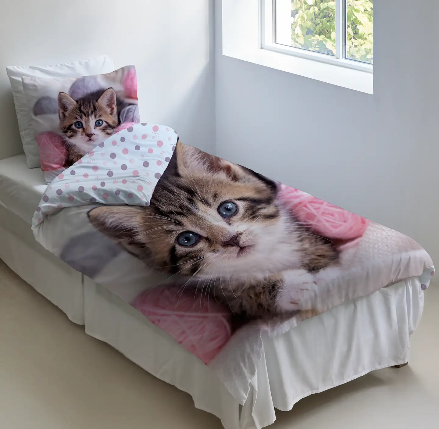 Ciraf lasten pussilakanasetti Kissanpentu 150x210 cm + 50x60 cm - 2