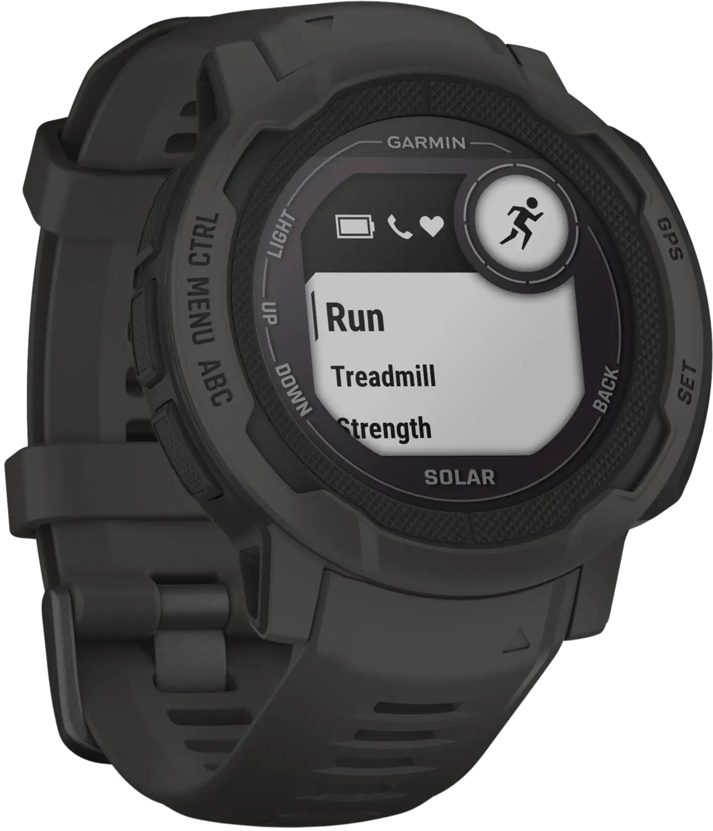 Garmin Instinct 2 solar multisport GPS kello, tummanharmaa - 5