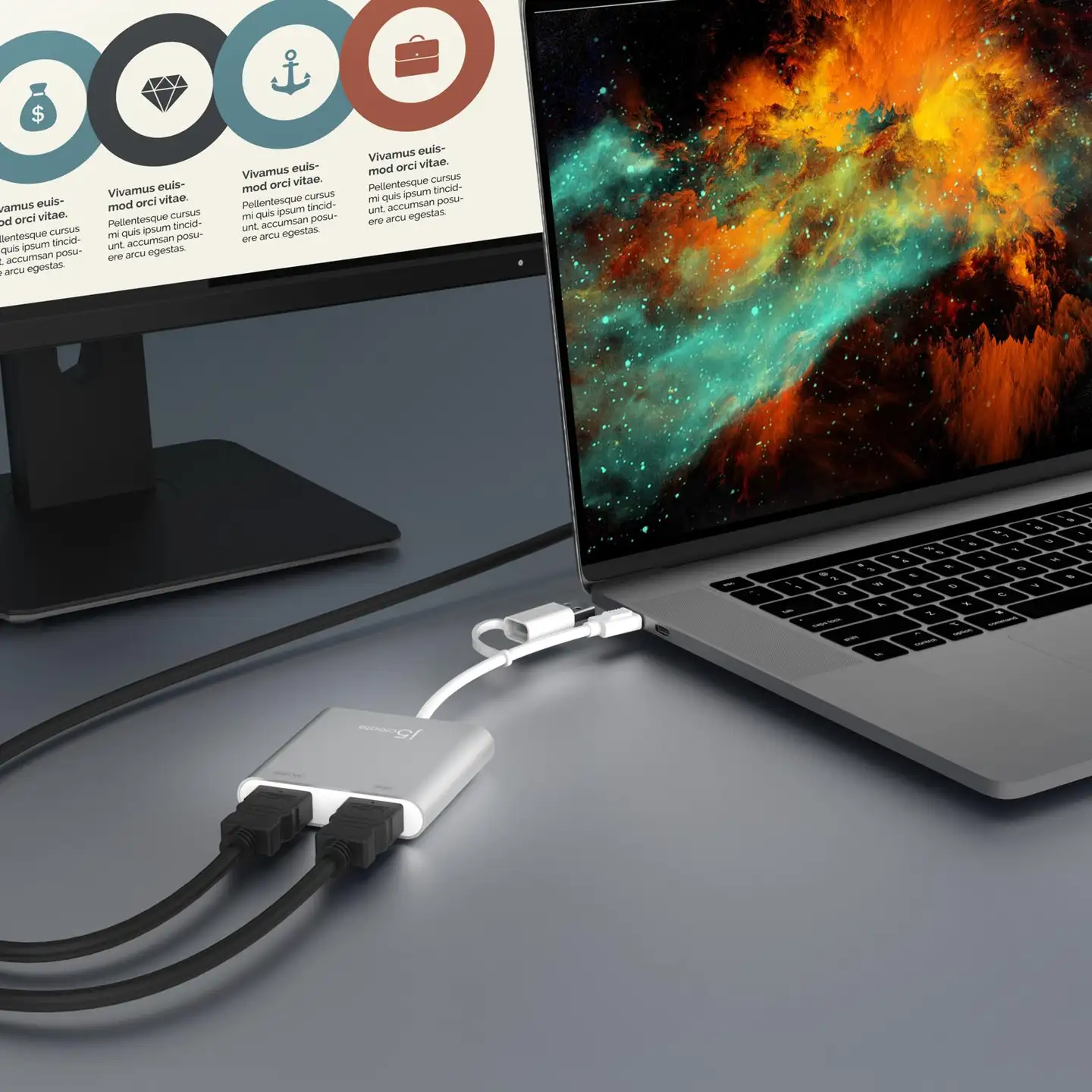 j5create USB-C 2 x HDMI adapteri - 4