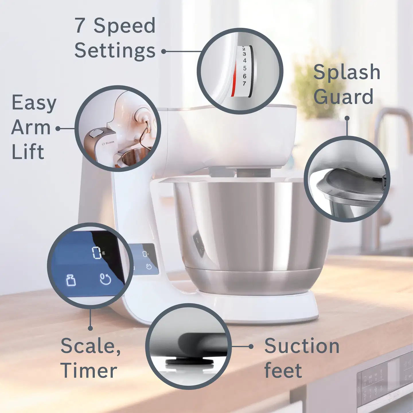 Bosch yleiskone vaa'alla Serie 4 MUM5XW20 1000 W valkoinen - 9