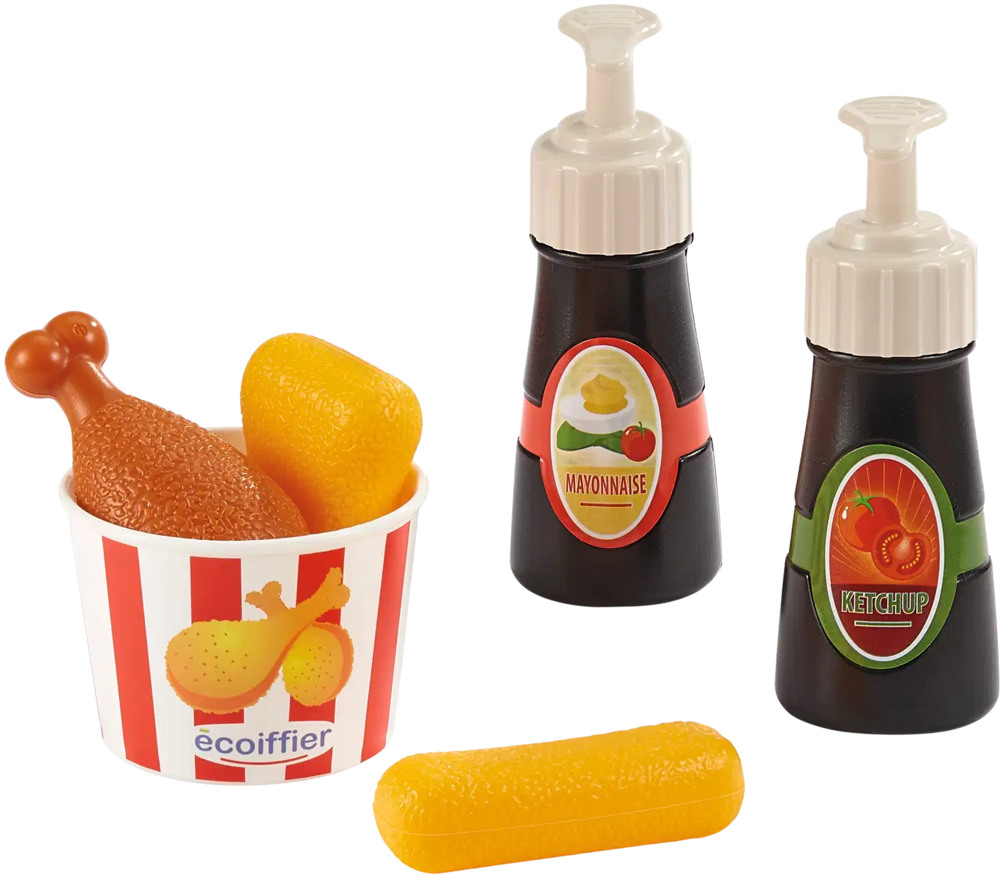 Ecoiffier - 100 % Chef - Hot dogit ja herkut -leikkisetti 25 osaa - 5