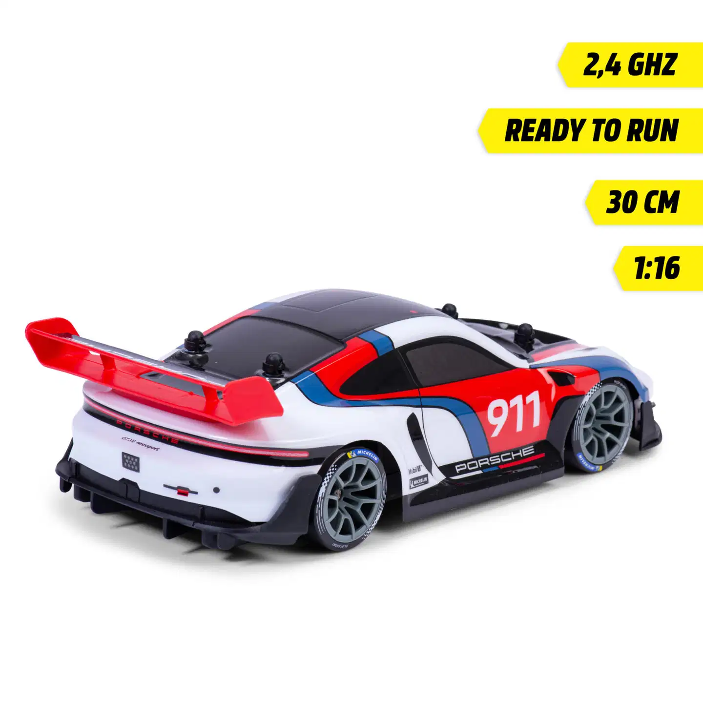 Dickie Toys - RC Porsche 911 GT3 R rennsport, RTR, 1:16, 30 cm, 2 kanavainen ohjain, taajuus 2,4 GHz - 3