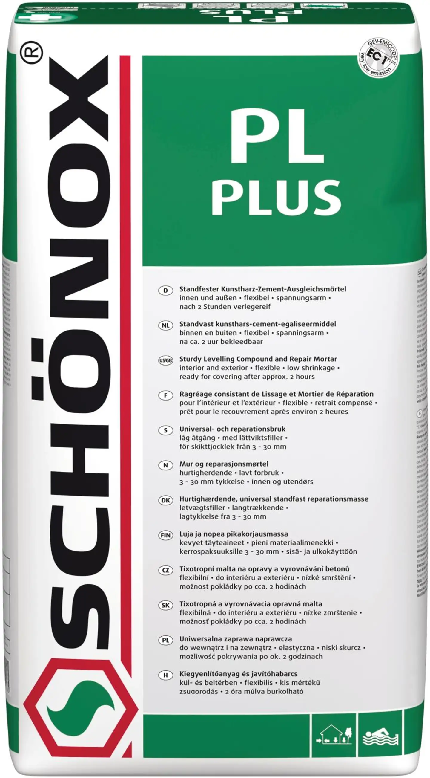 Oikaisutasoite SCHÖNOX PL PLUS 25kg